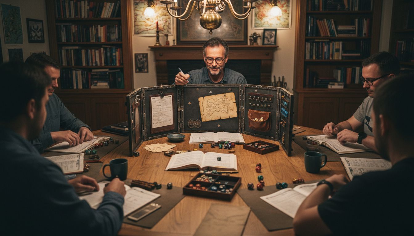 Game master using modular magnetic DM screen