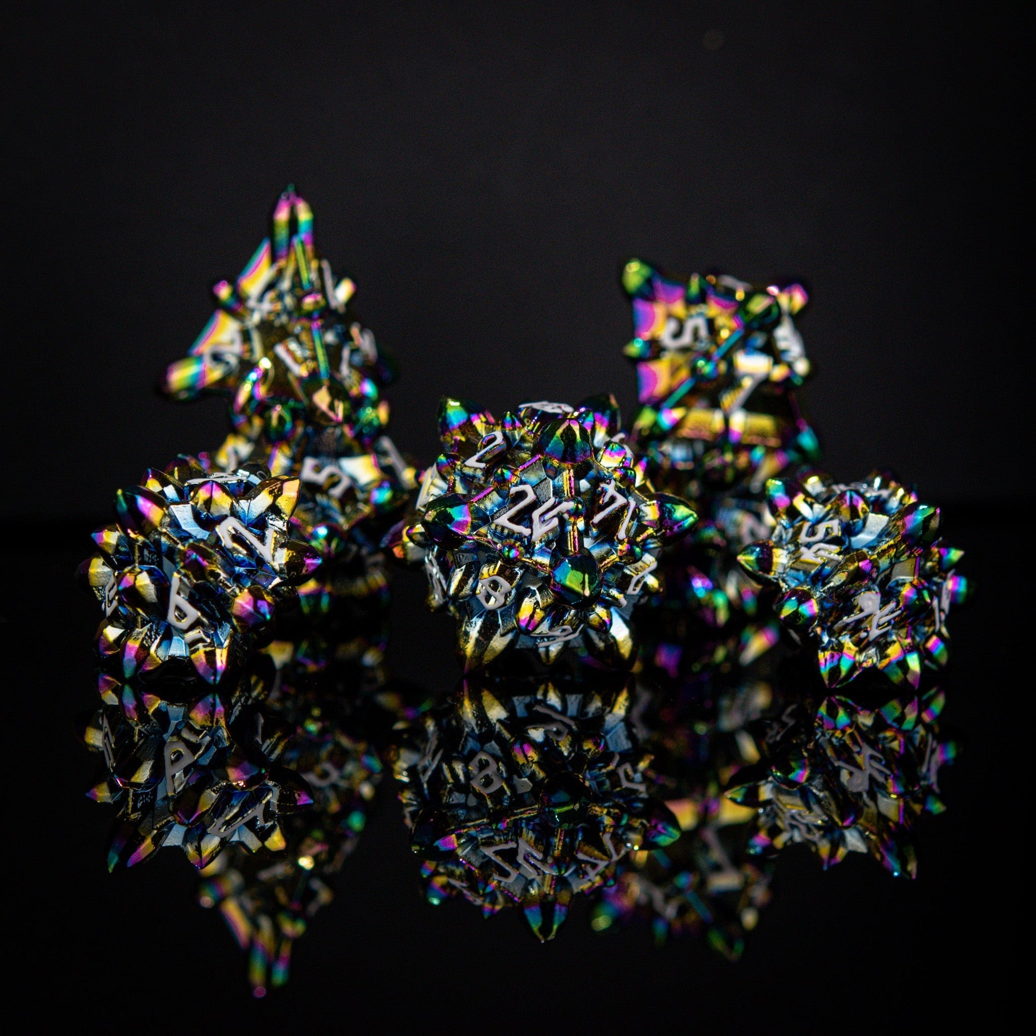Misty Mountain Gaming Metal Asteroid Fields Metal Dice Set - Iris