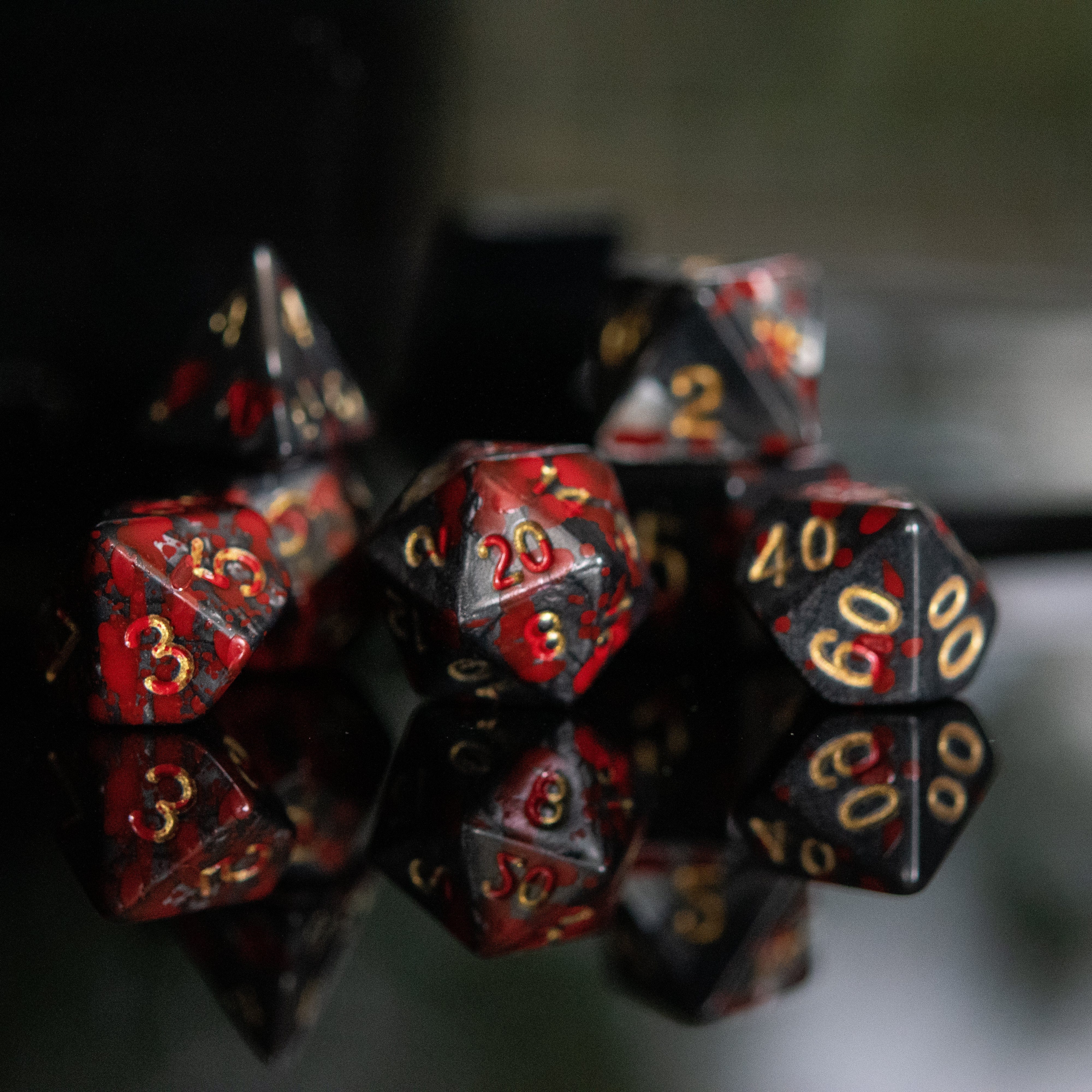 Misty Mountain Gaming Acrylic Dice Blood and Iron Acrylic Dice Set