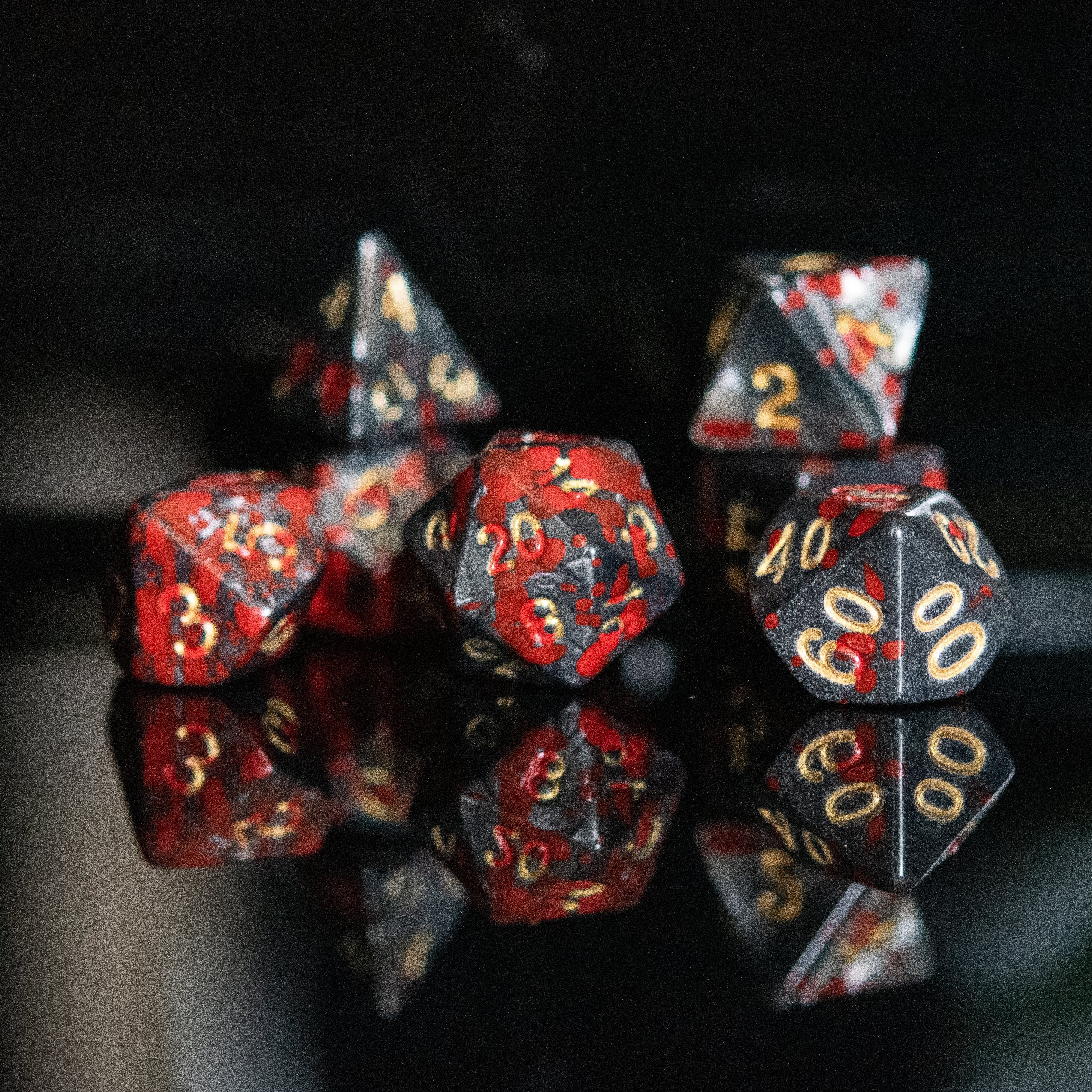 Misty Mountain Gaming Acrylic Dice Blood and Iron Acrylic Dice Set