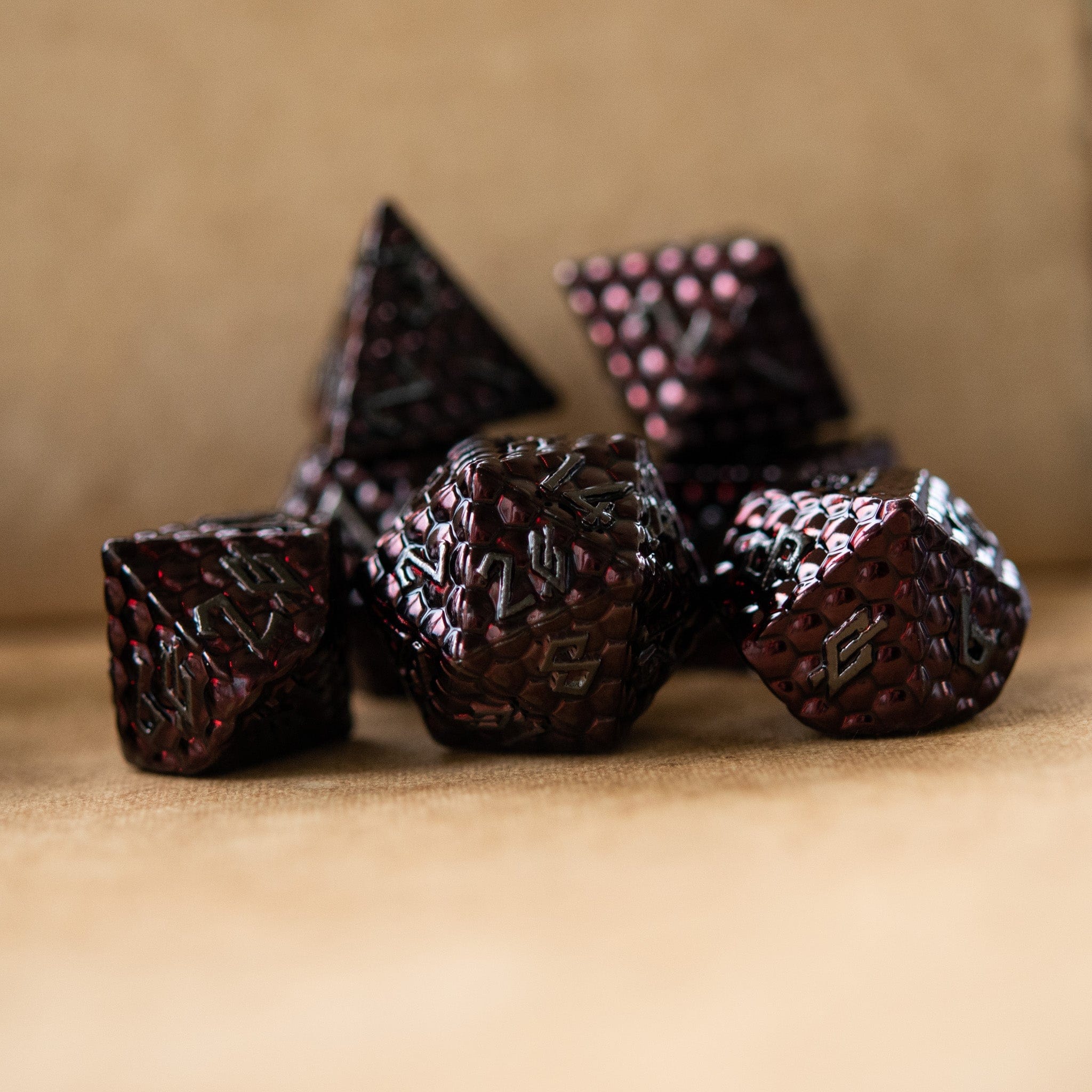 Misty Mountain Gaming Metal Blood Red Dragon's Egg Metal Dice Set