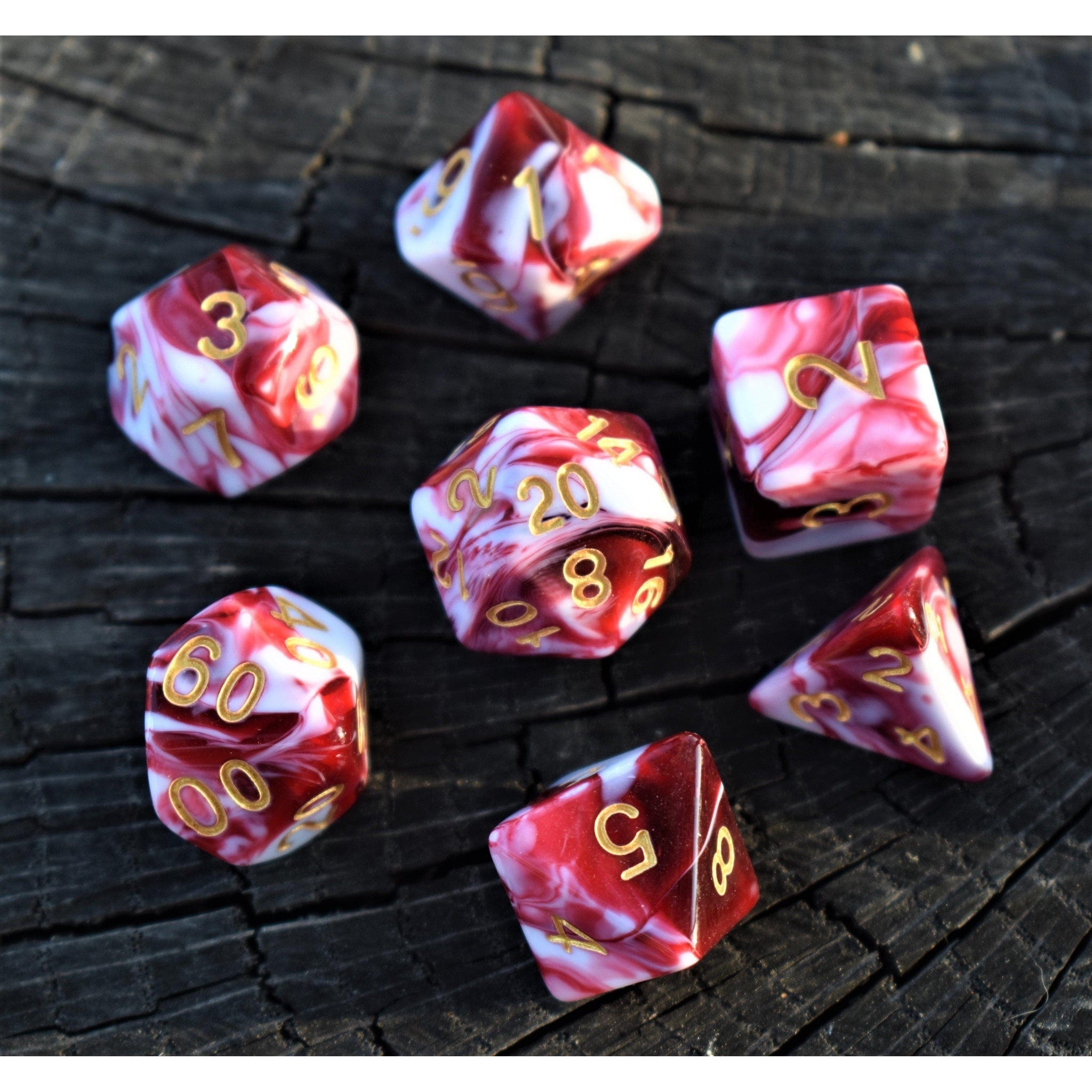 Misty Mountain Gaming Acrylic Dice Bloody Waters Acrylic Dice Set
