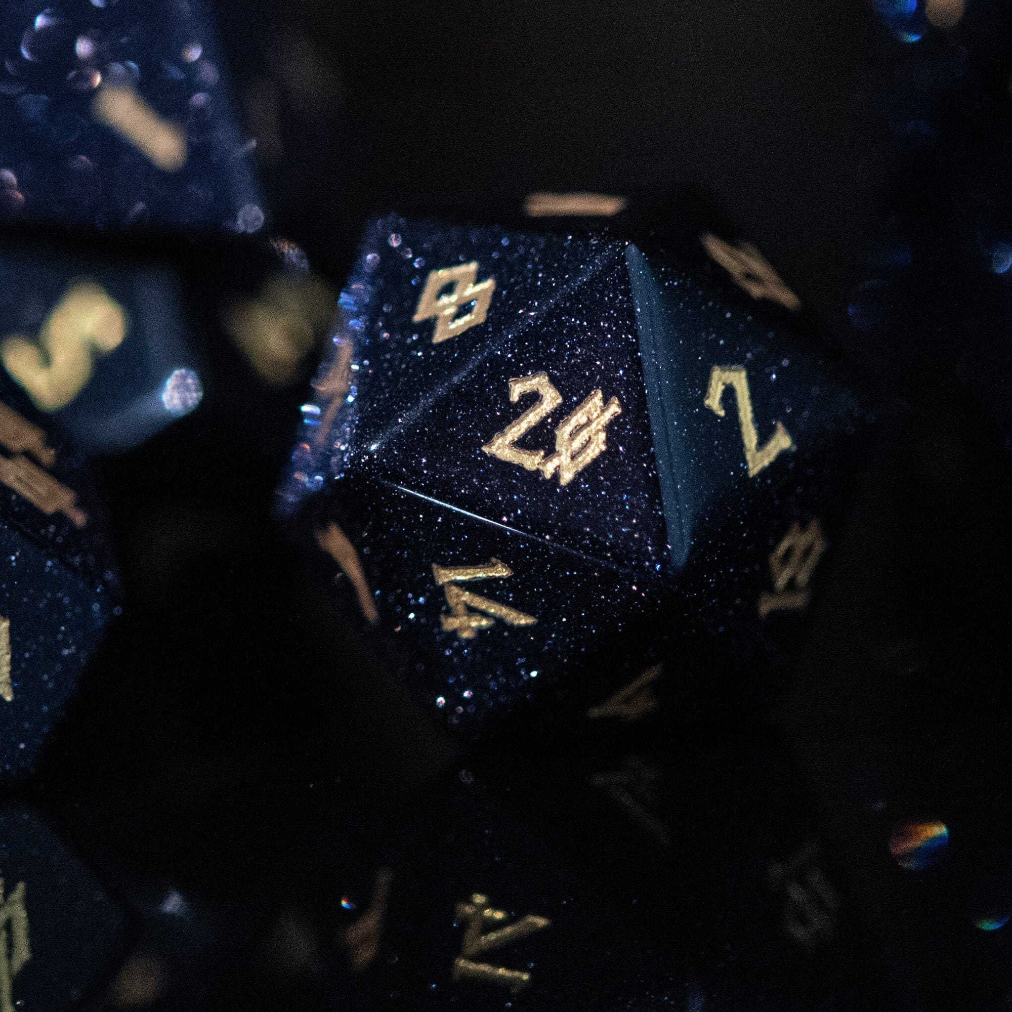 Misty Mountain Gaming Stone/Glass Blue Sandstone Dice Set