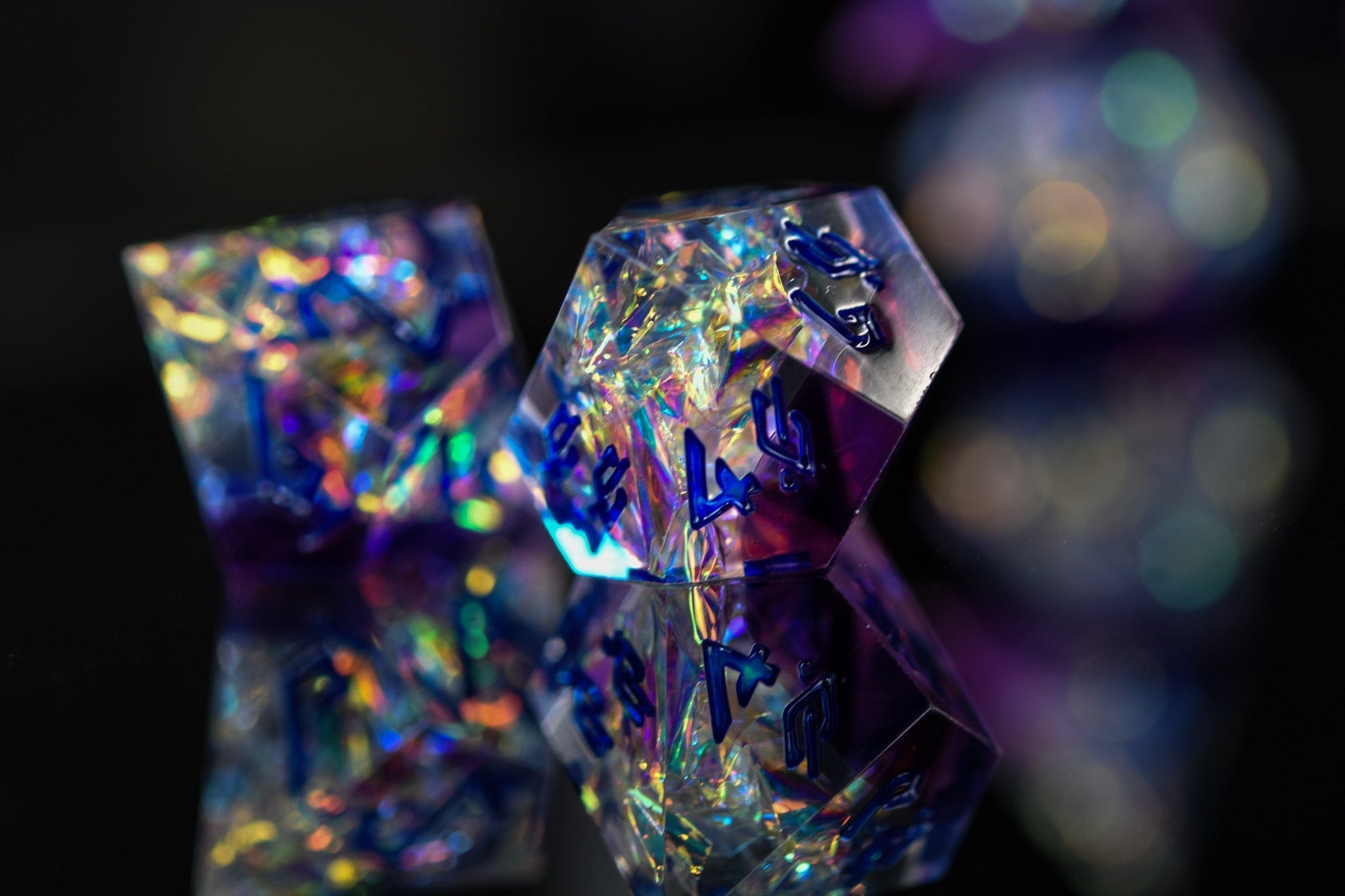 Misty Mountain Gaming Resin Conjure Elemental Sharp-Edged Resin Dice Set