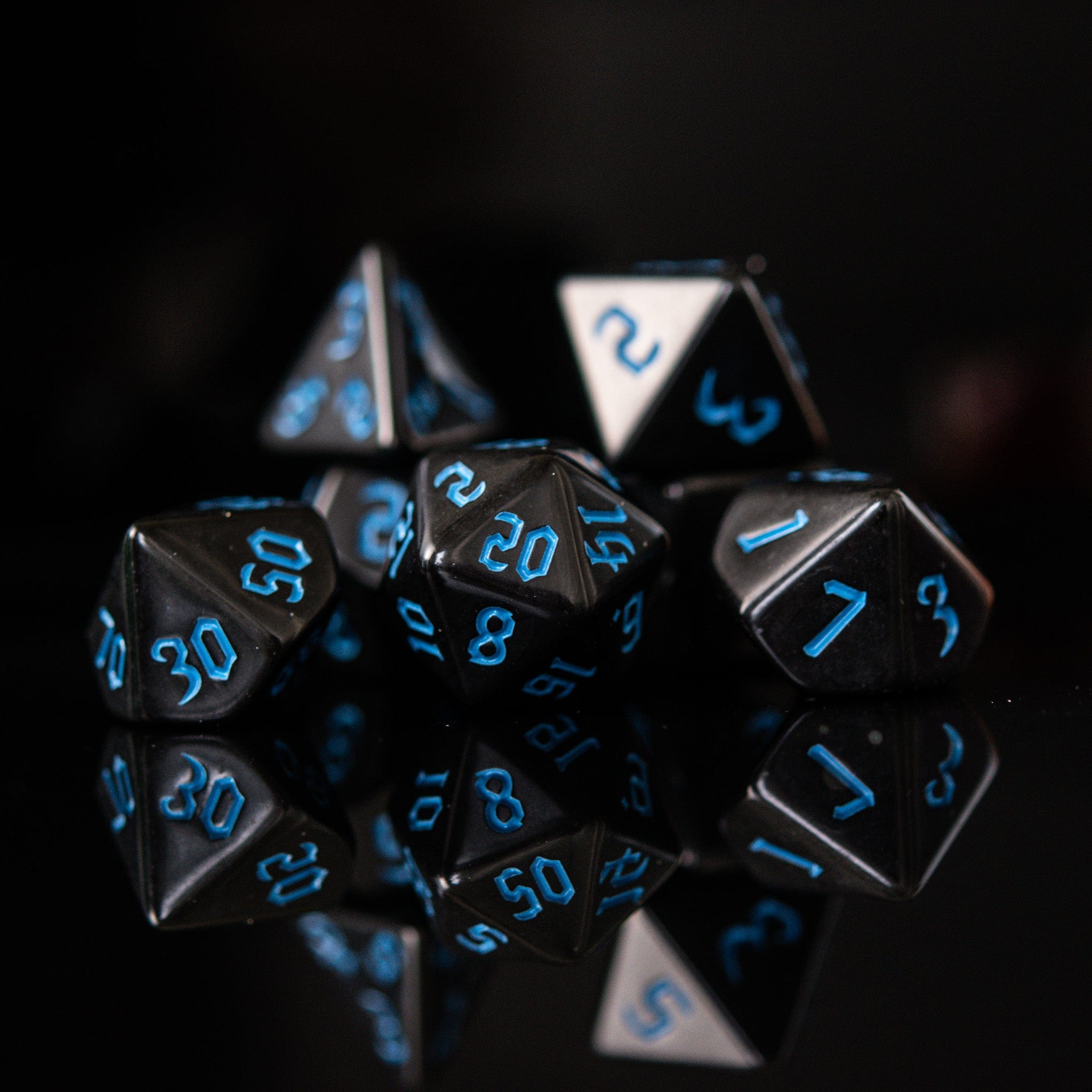 Misty Mountain Gaming Acrylic Dice Dark Cathedral Blue Acrylic Dice Set