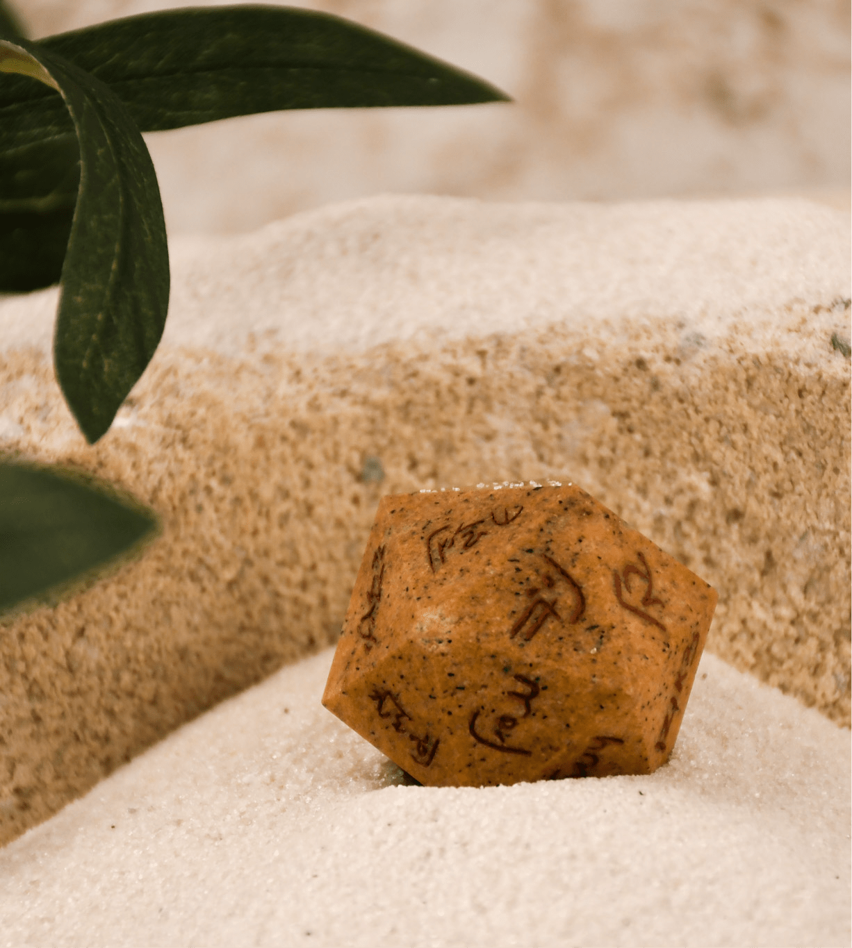 Misty Mountain Gaming Dice Demotic Limestone 30mm d20 - Dice Around the World Collection