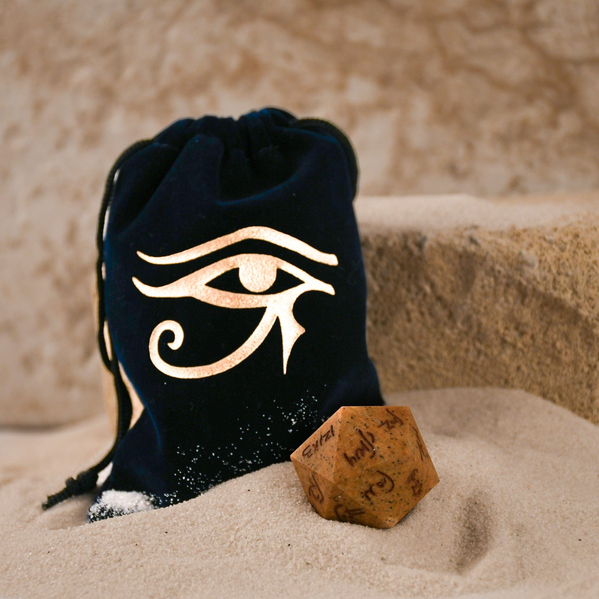 Misty Mountain Gaming Dice Demotic Limestone 30mm d20 - Dice Around the World Collection