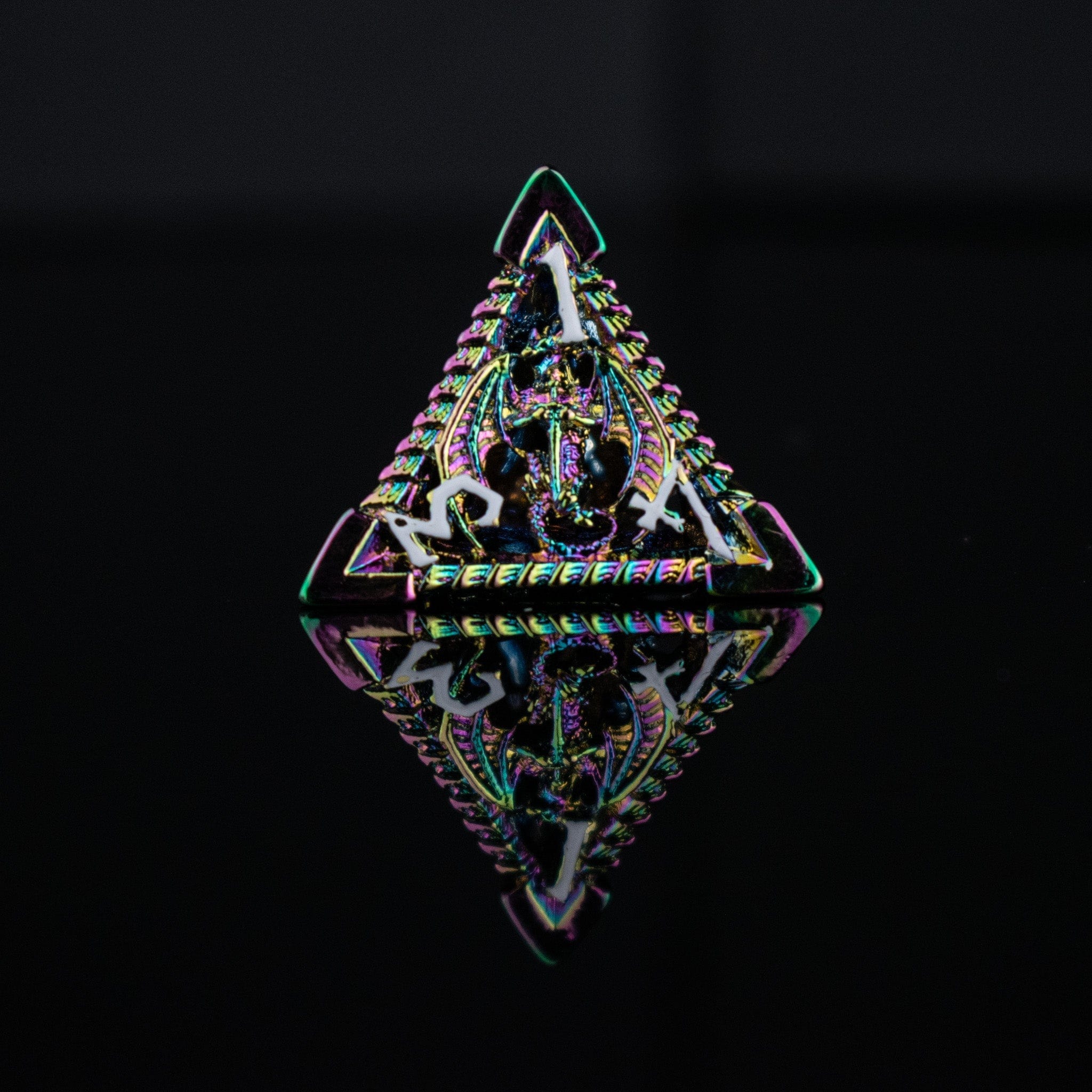 Misty Mountain Gaming hollow Dragonguard Hollow Metal Dice Set - Iridescent