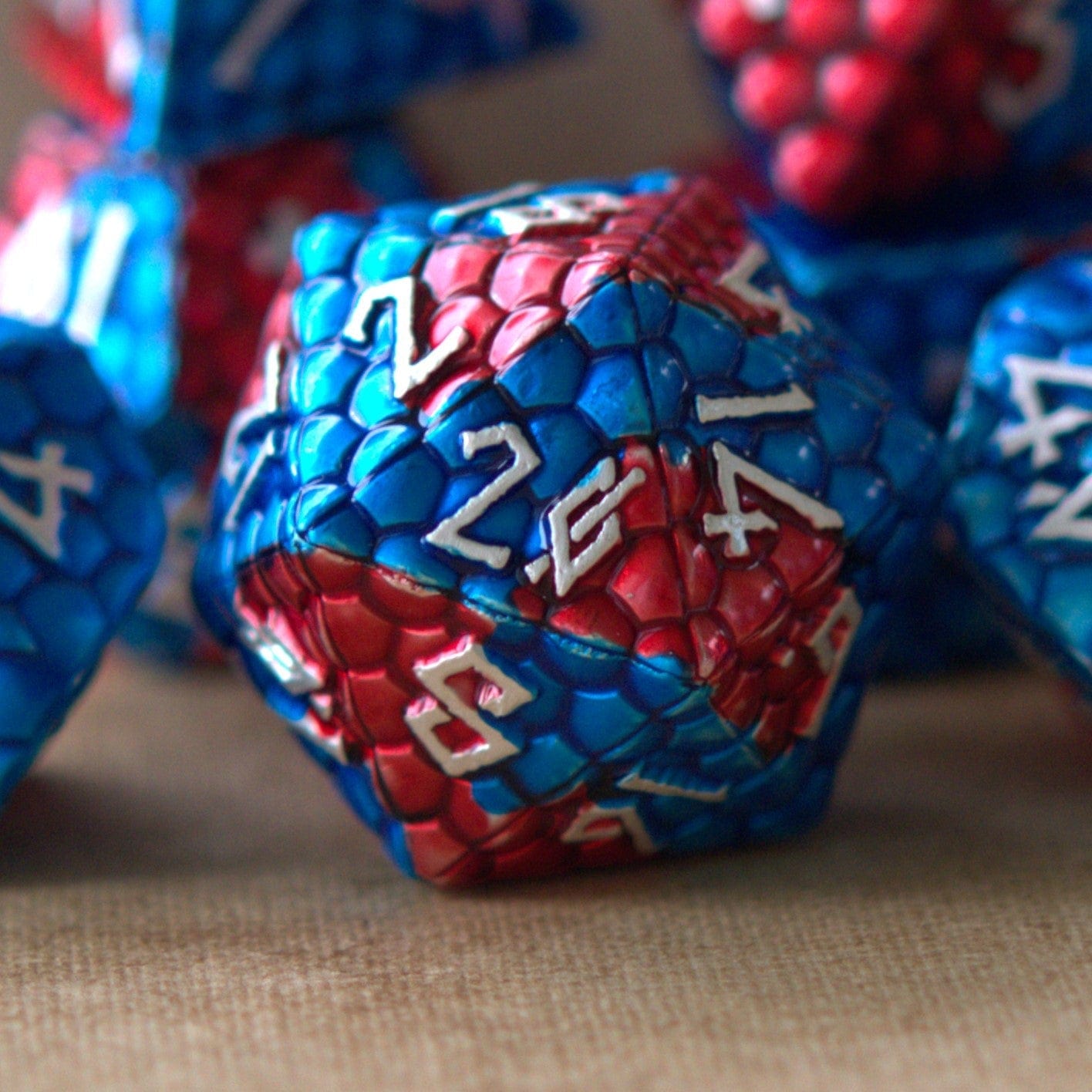 Misty Mountain Gaming Metal Fire and Ice Dragon's Egg Metal Dice Set