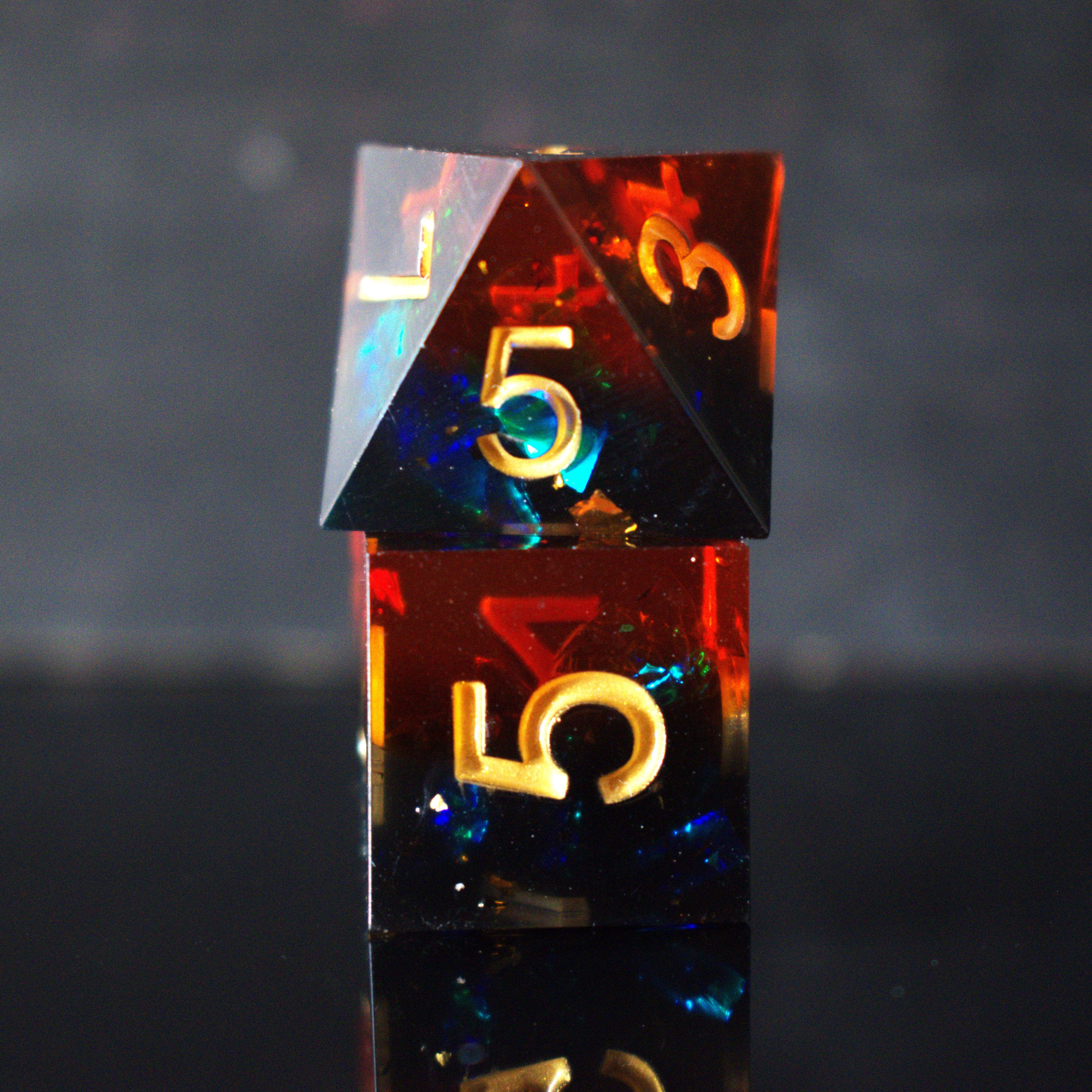 Misty Mountain Gaming Resin Hellish Rebuke Sharp-Edged Resin Dice Set