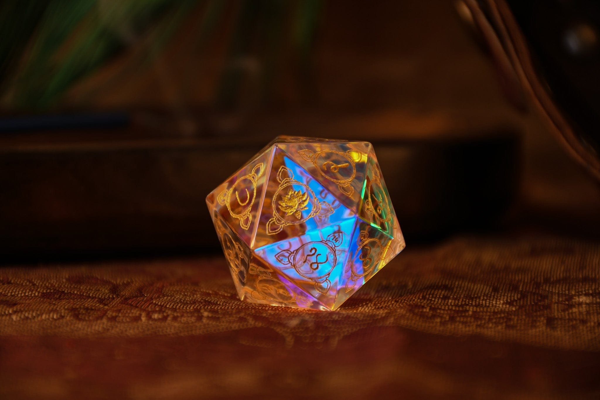 Misty Mountain Gaming Dice Hindi Prismatic Glass 30mm d20 - Dice Around the World Collection