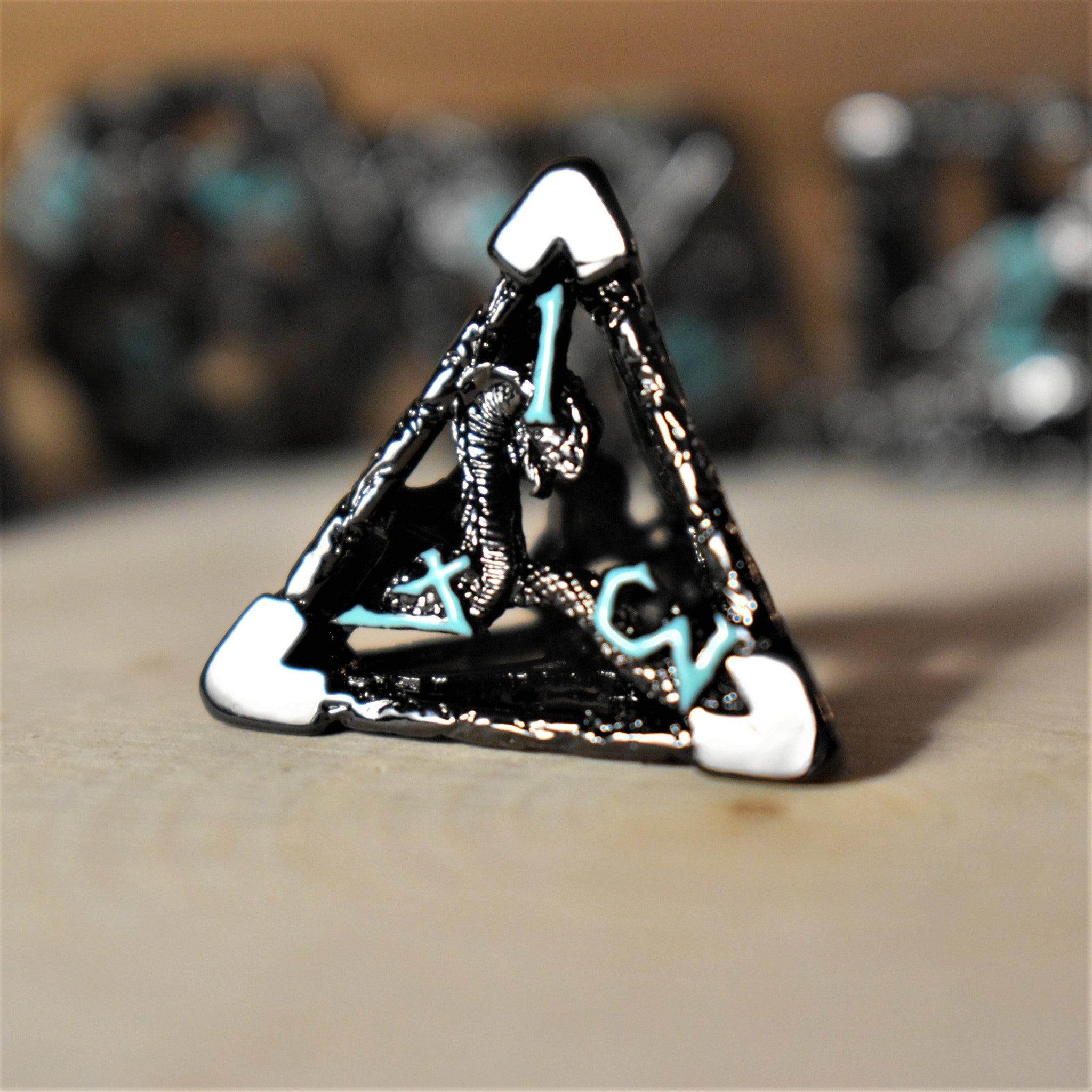 Misty Mountain Gaming hollow Legends of Valhalla - Black and Blue Hollow Metal Dice Set
