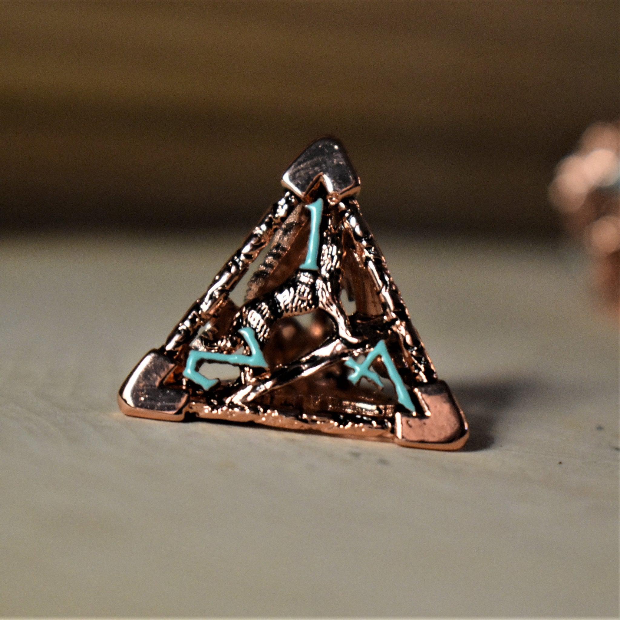 Misty Mountain Gaming hollow Legends of Valhalla - Copper and Blue Hollow Metal Dice Set