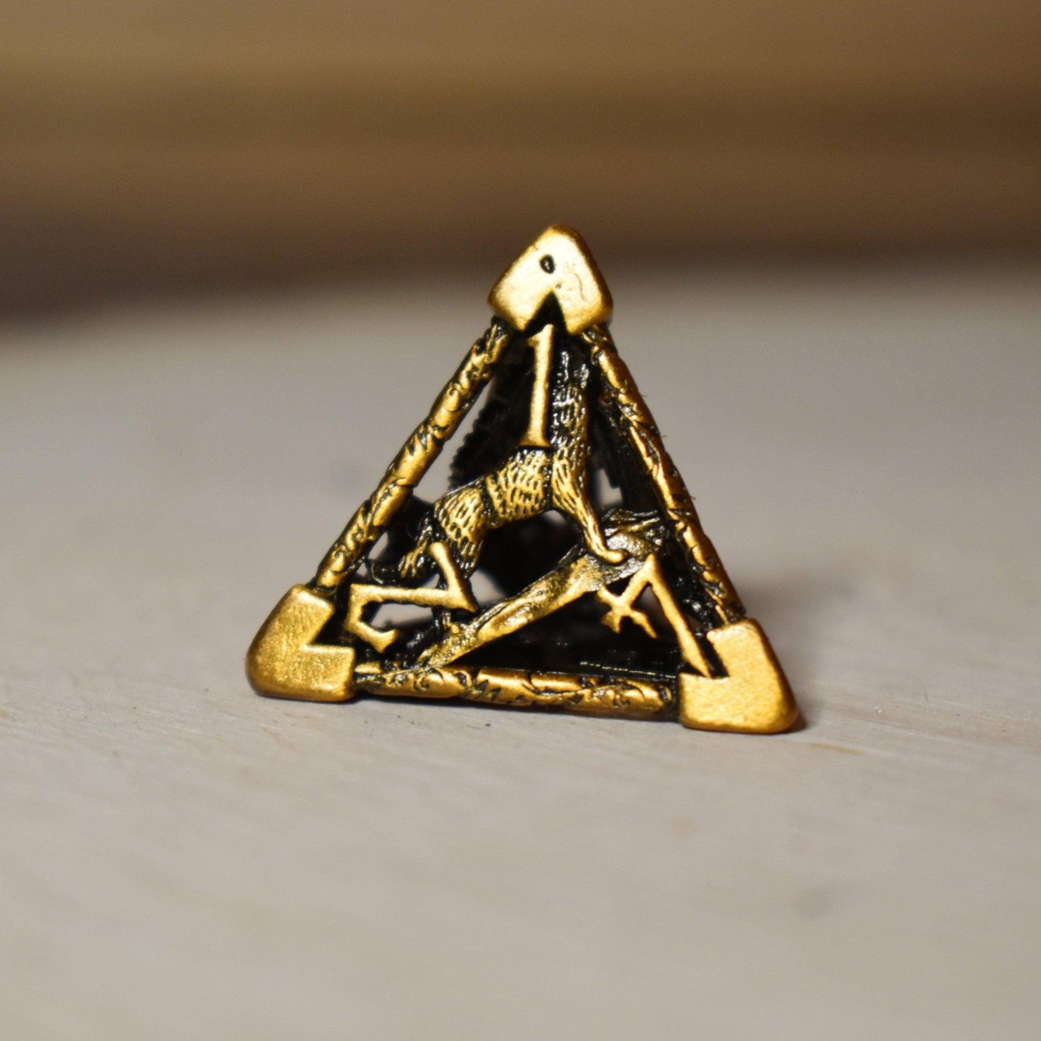 Misty Mountain Gaming hollow Legends of Valhalla - Golden Brass Hollow Metal Dice Set