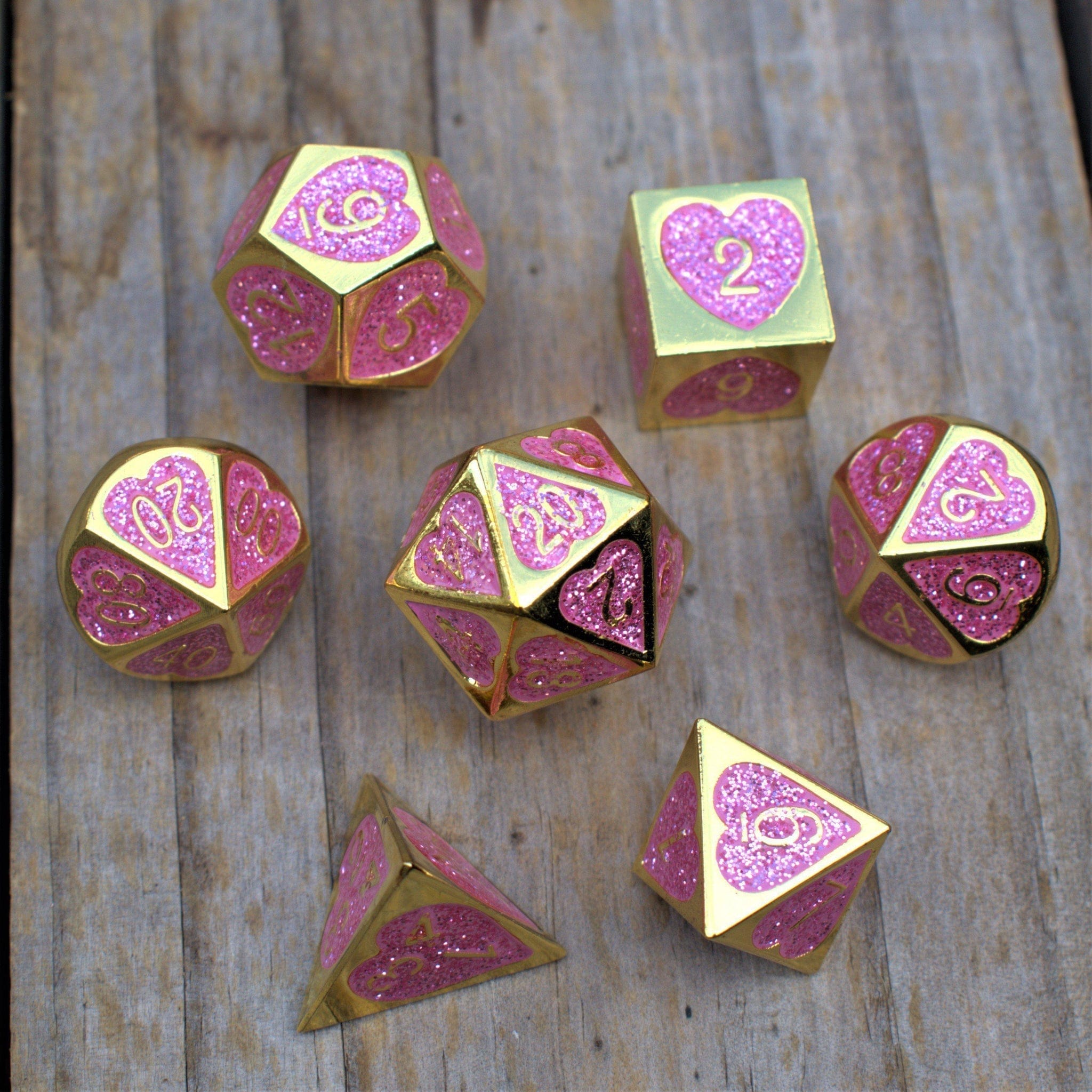 Misty Mountain Gaming Metal Maiden Lillian's Heart Metal Dice Set