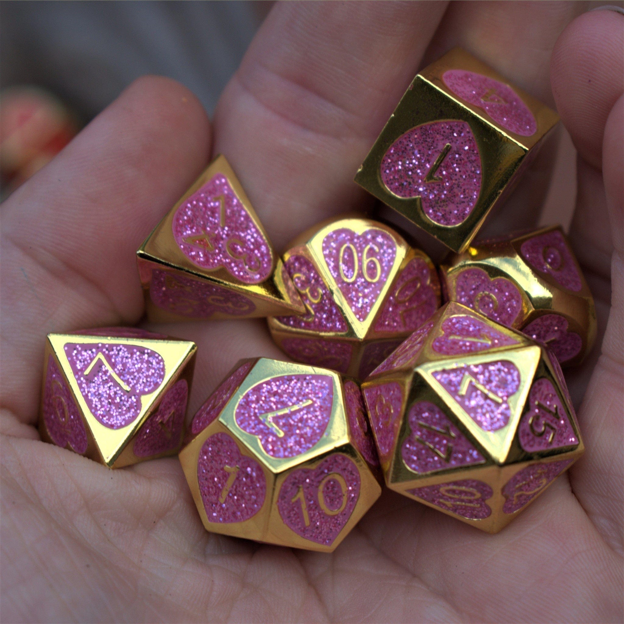 Misty Mountain Gaming Metal Maiden Lillian's Heart Metal Dice Set