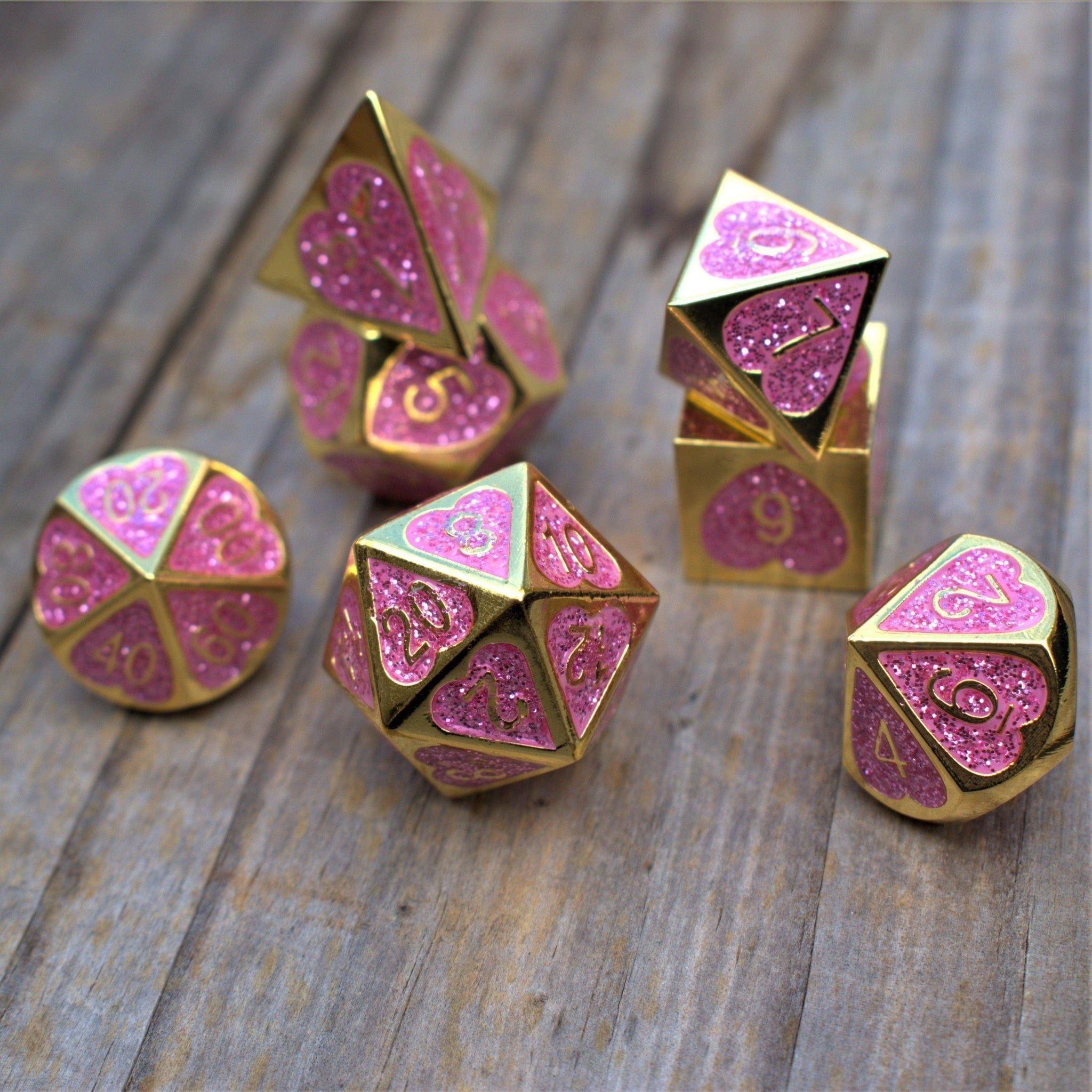 Misty Mountain Gaming Metal Maiden Lillian's Heart Metal Dice Set