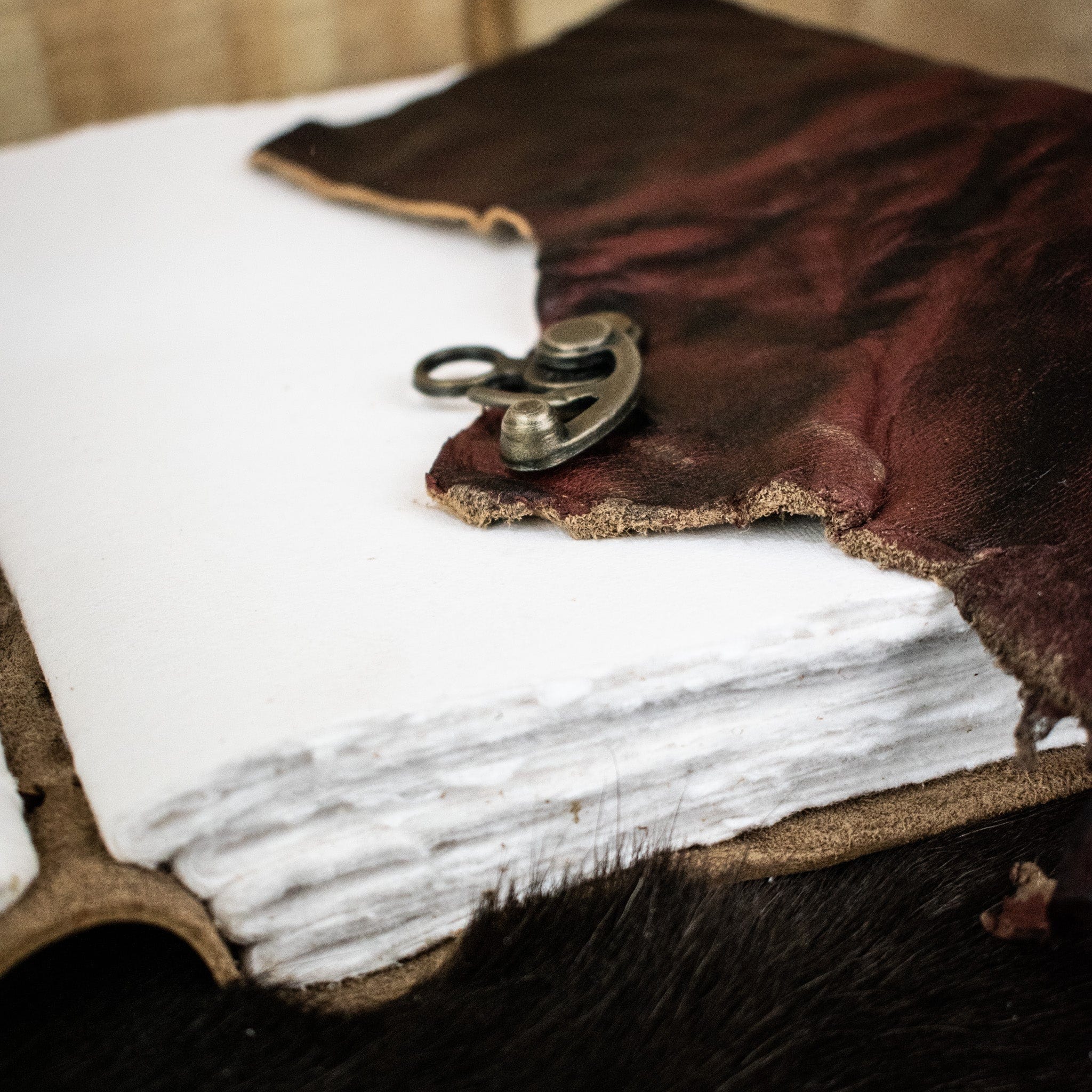 Misty Mountain Gaming Journal Natural Edge Crunched Cowhide Leather Journal