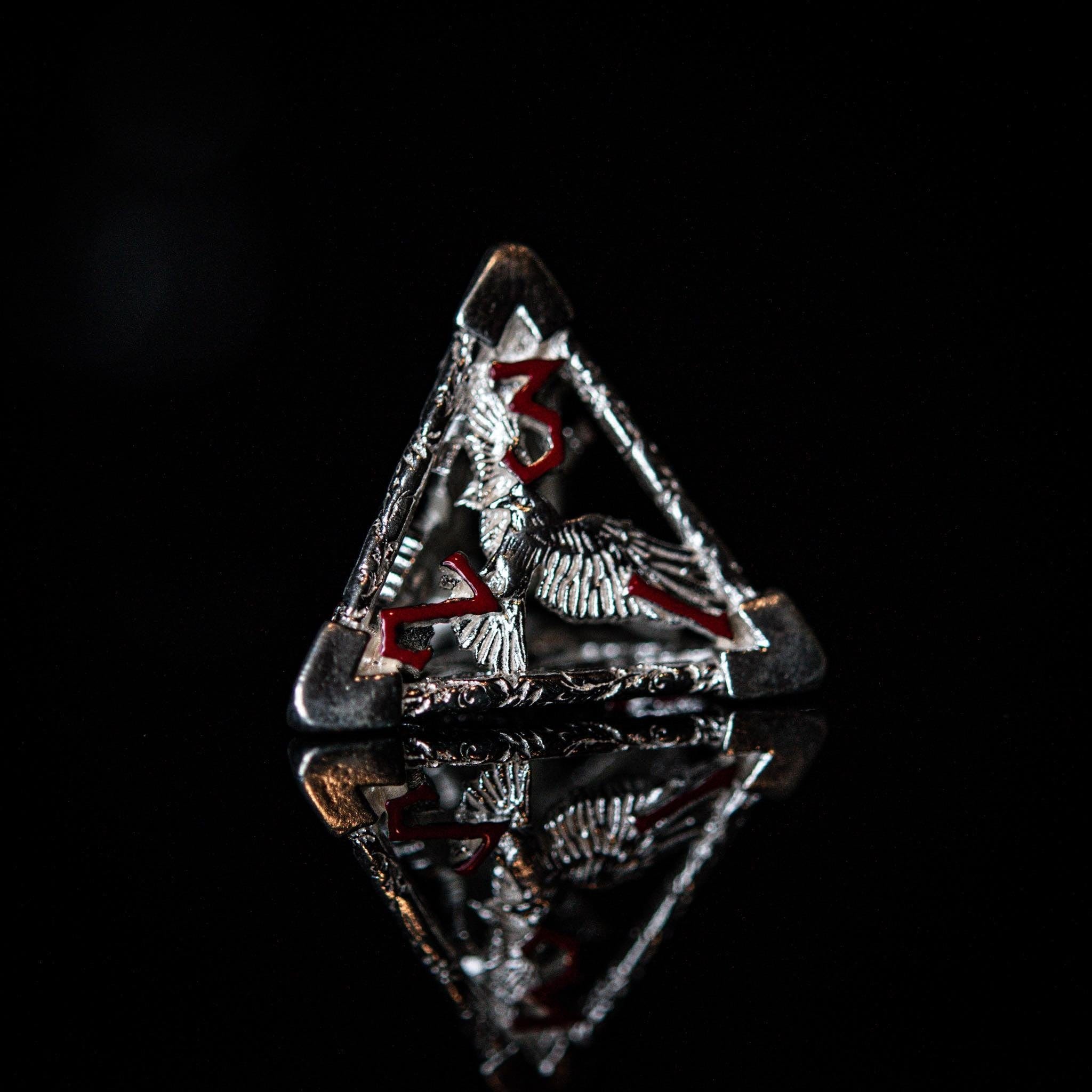 Misty Mountain Gaming hollow NYCC Exclusive Sterling Silver Dice Set - Red
