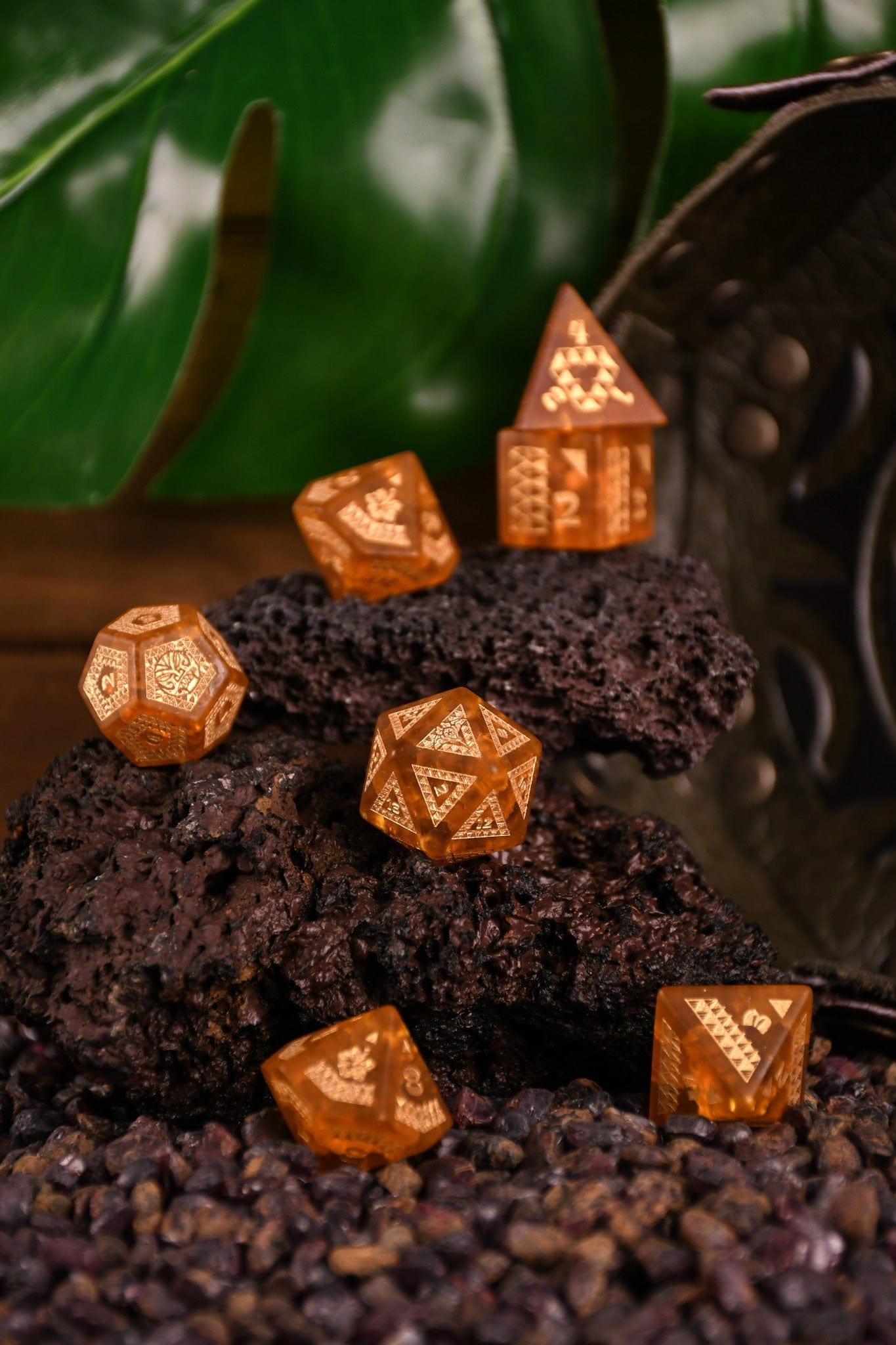 Misty Mountain Gaming Dice Polynesian Lava Glass Dice Set - Dice Around the World Collection