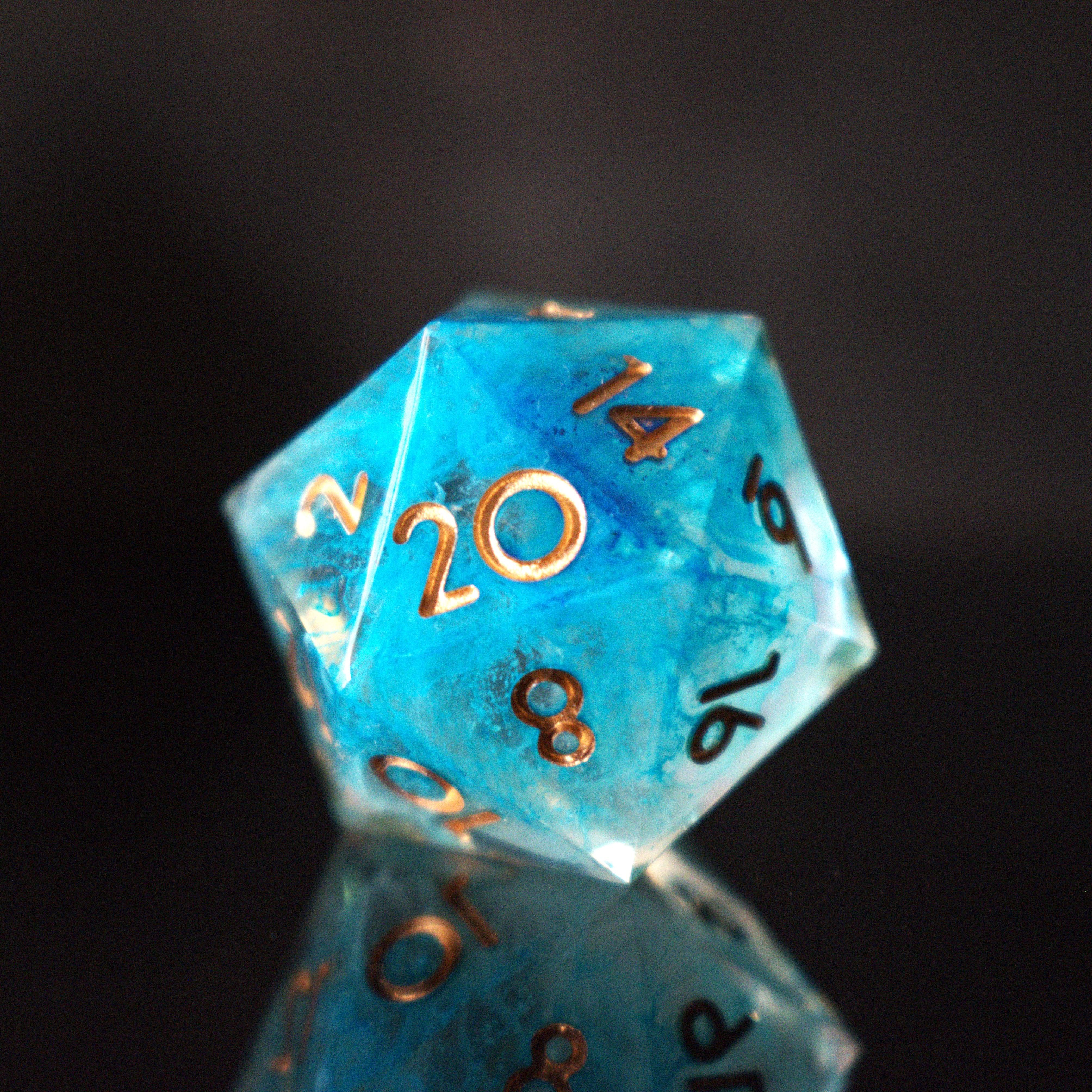 Misty Mountain Gaming Resin Shape of Water Sharp-Edged Resin Dice Set