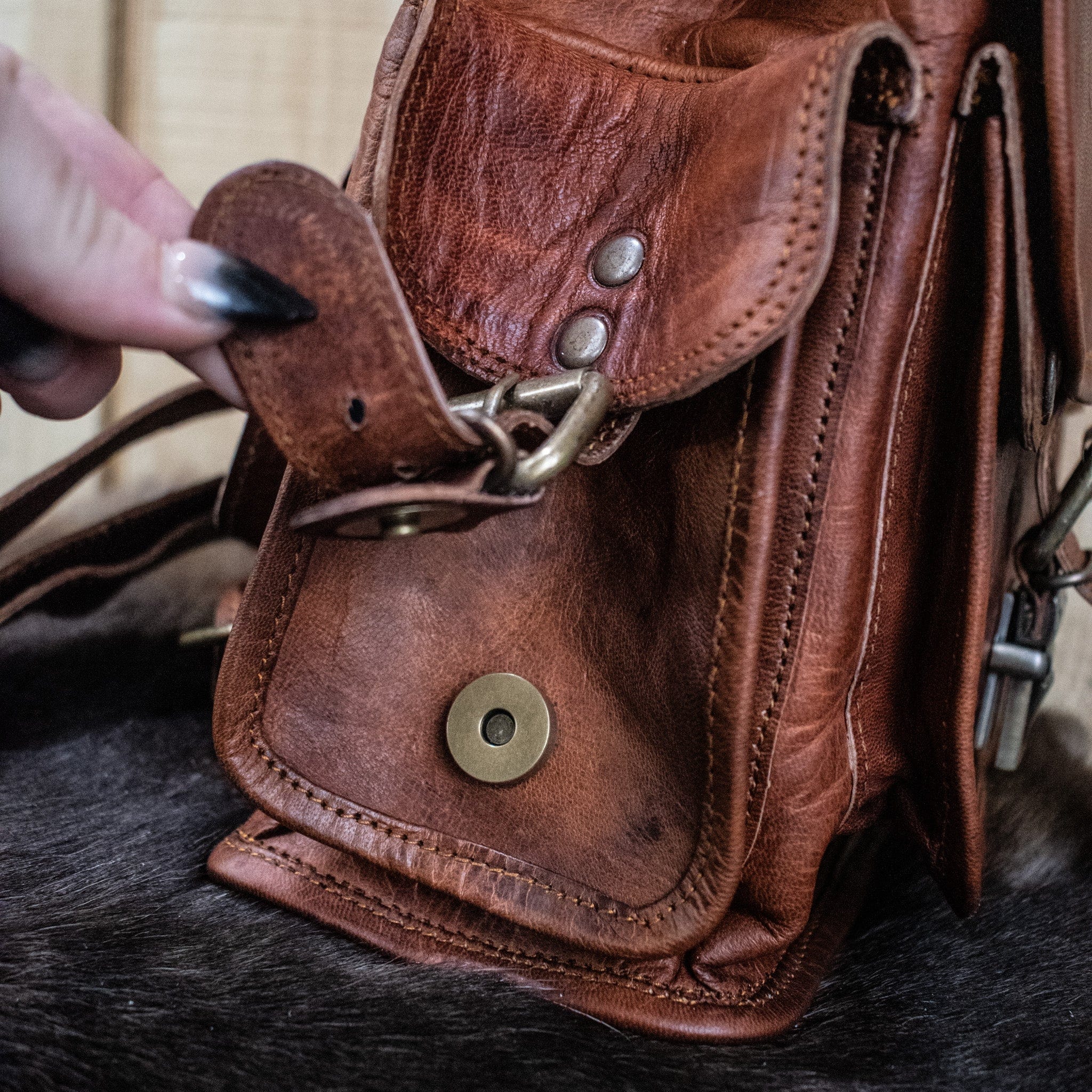 Misty Mountain Gaming leather bag "The Cottage" Leather Mini Backpack - Brown