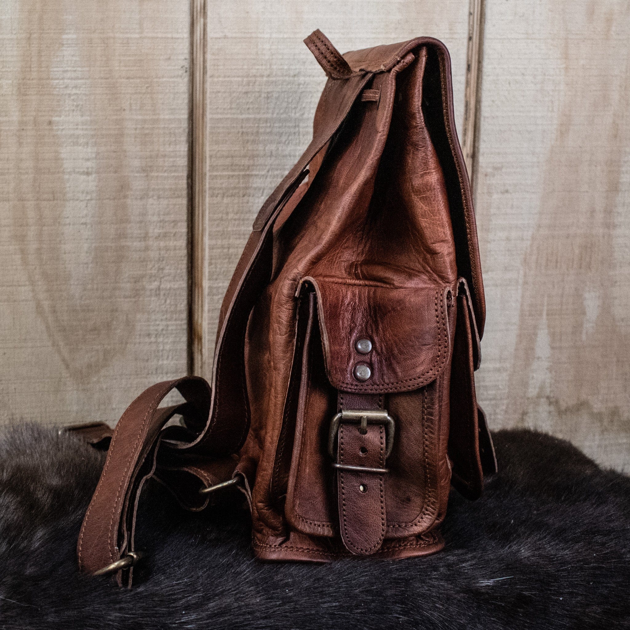 Misty Mountain Gaming leather bag "The Cottage" Leather Mini Backpack - Brown