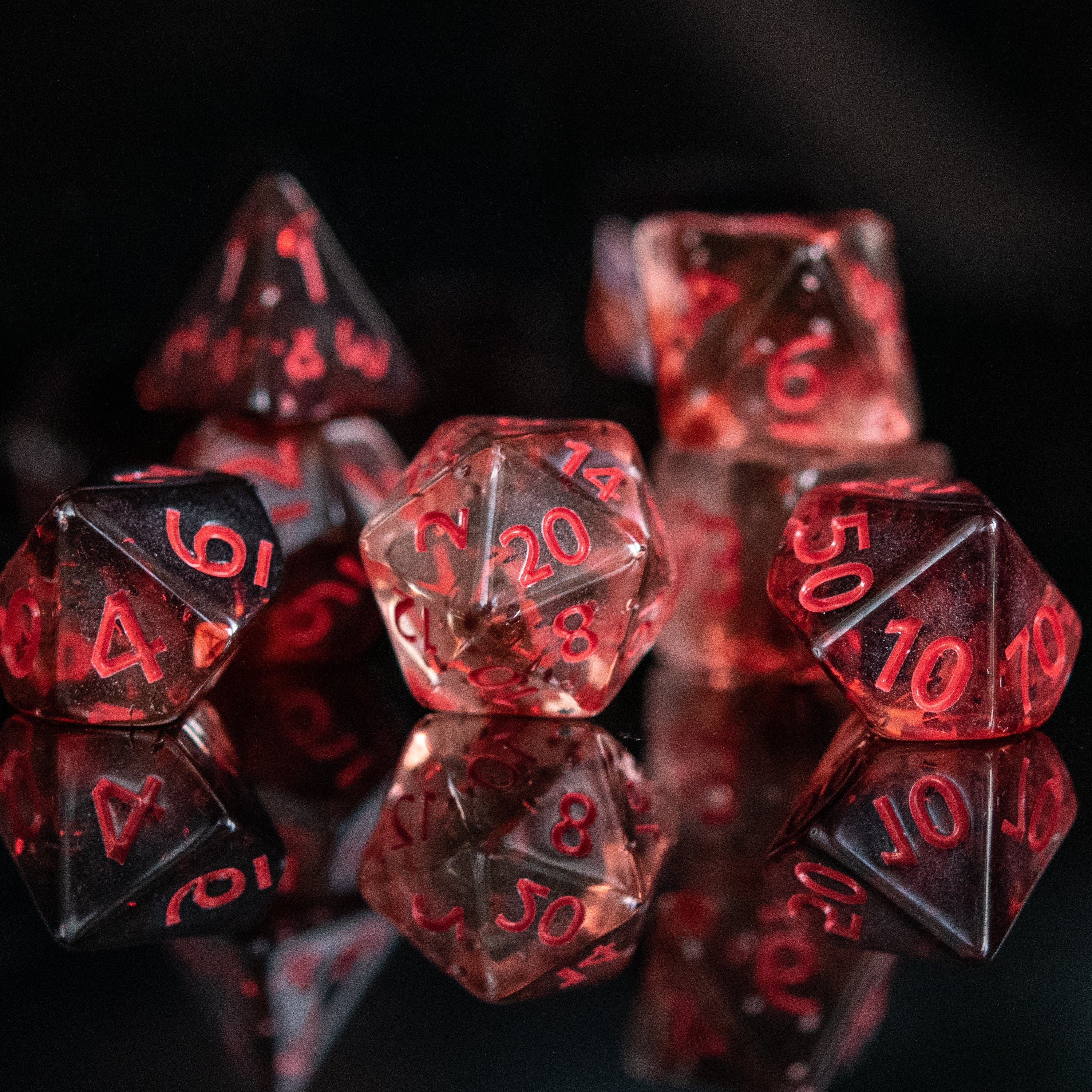 Misty Mountain Gaming Acrylic Dice Vampira Acrylic Dice Set
