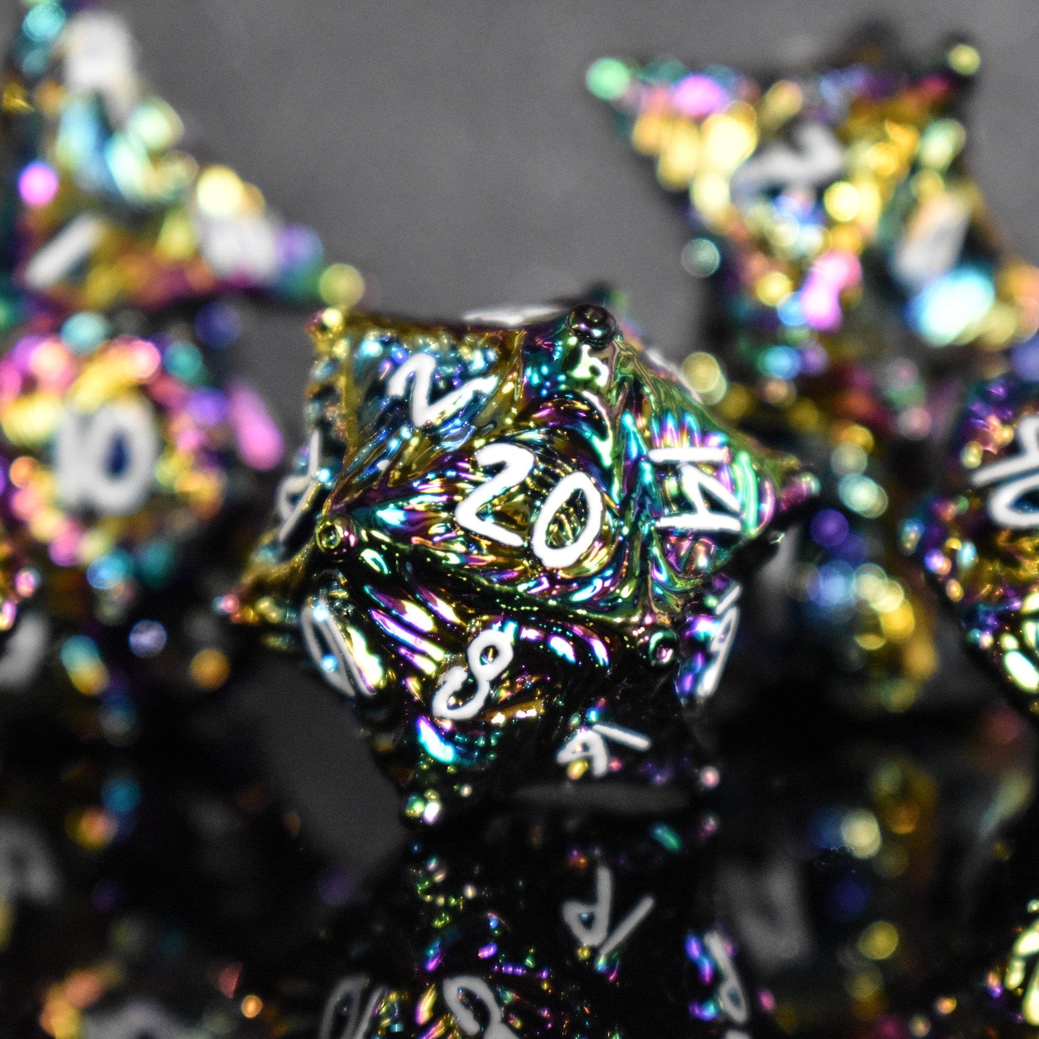 Misty Mountain Gaming Metal Vortex Warp Metal Dice Set - Iridescent