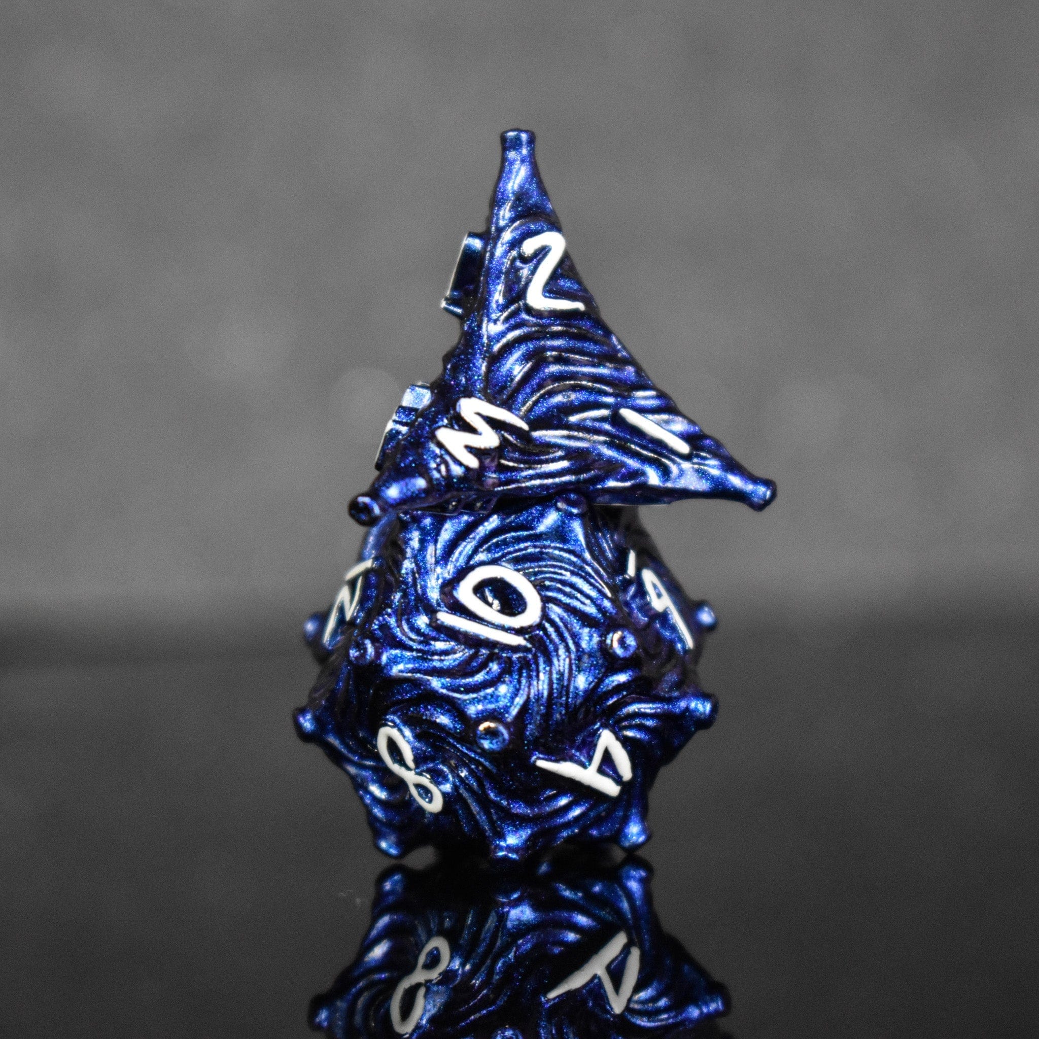 Misty Mountain Gaming Metal Vortex Warp Metal Dice Set - Pearlescent Blue