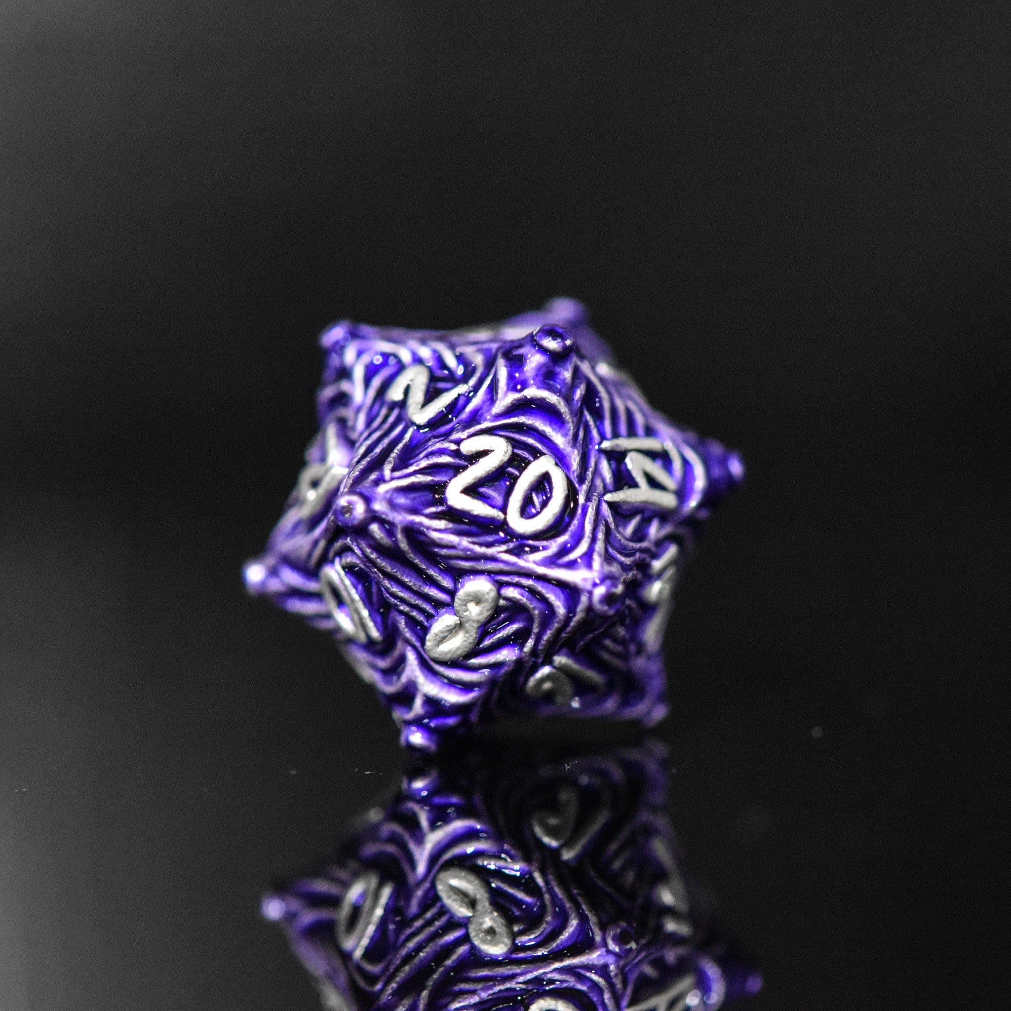 Misty Mountain Gaming Metal Vortex Warp Metal Dice Set - Purple