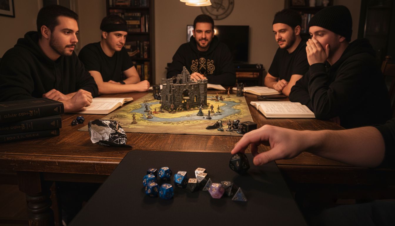 tabletop dice session