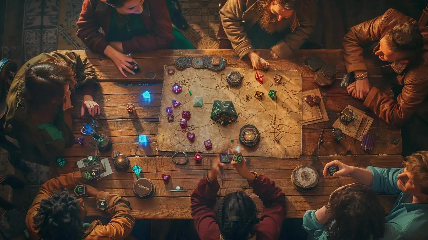 A group of friends enjoying a fun tabletop game