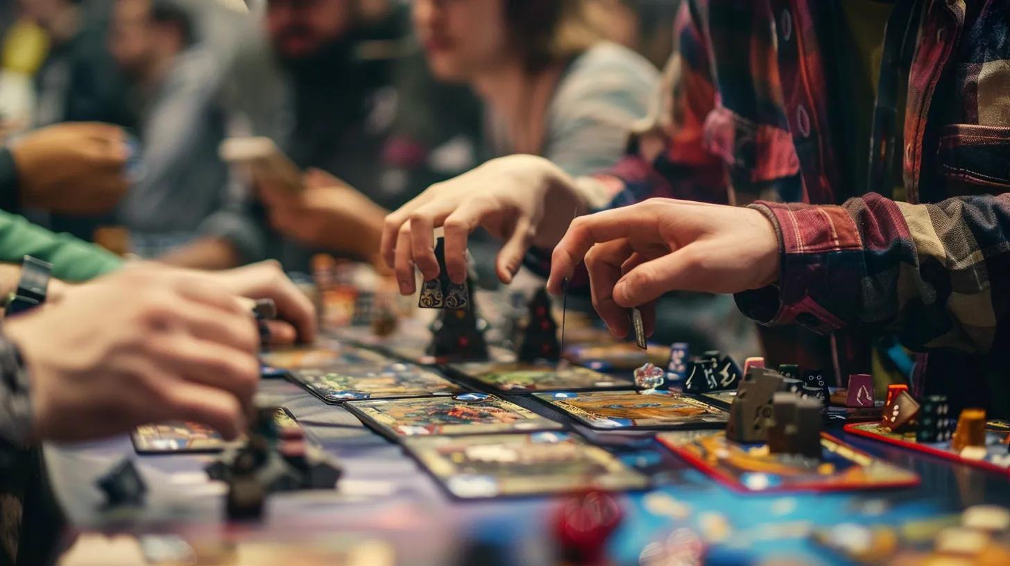 Several people playing and enjoying tabletop games