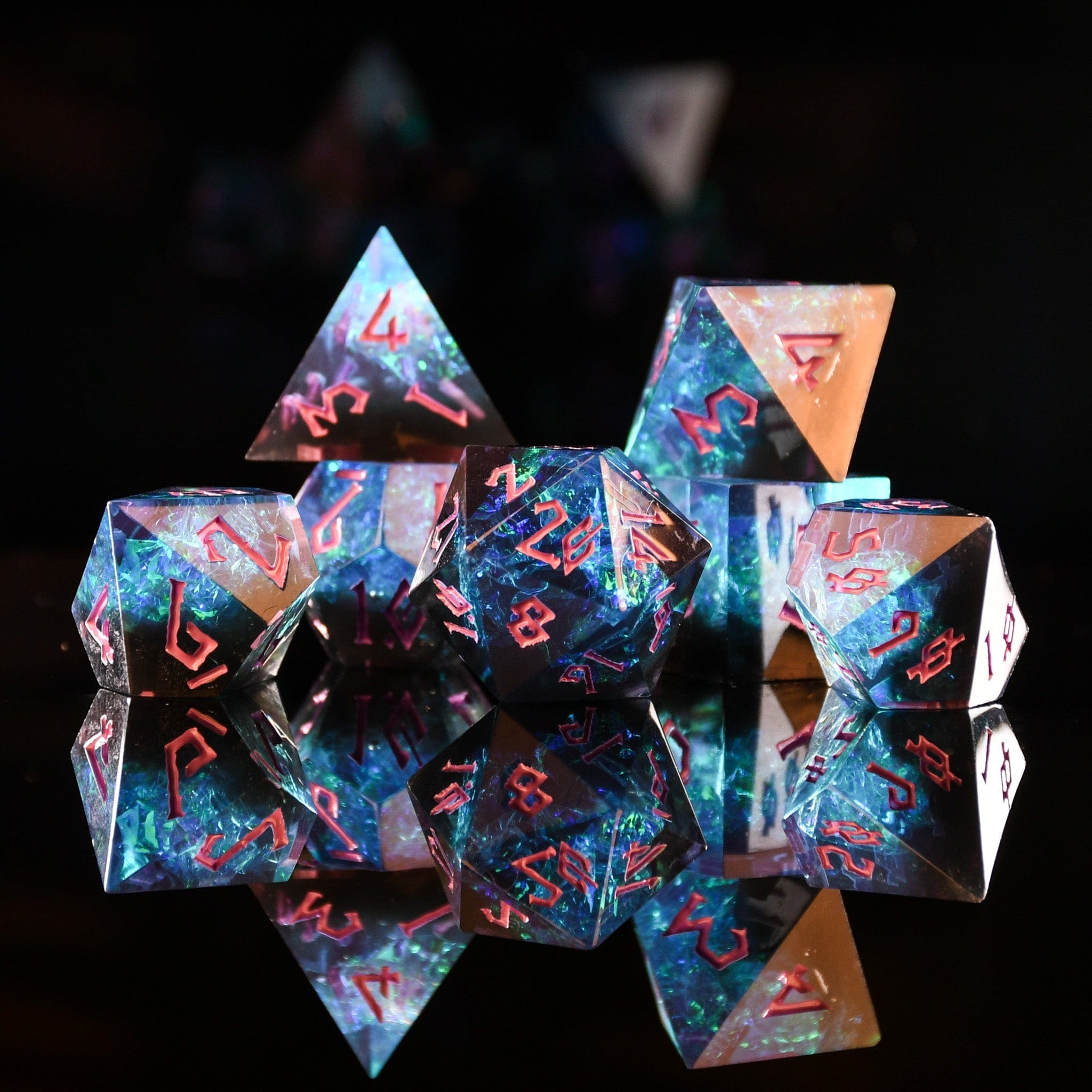 Misty Mountain Gaming Resin Arcane Gate Sharp-Edged Resin Dice Set