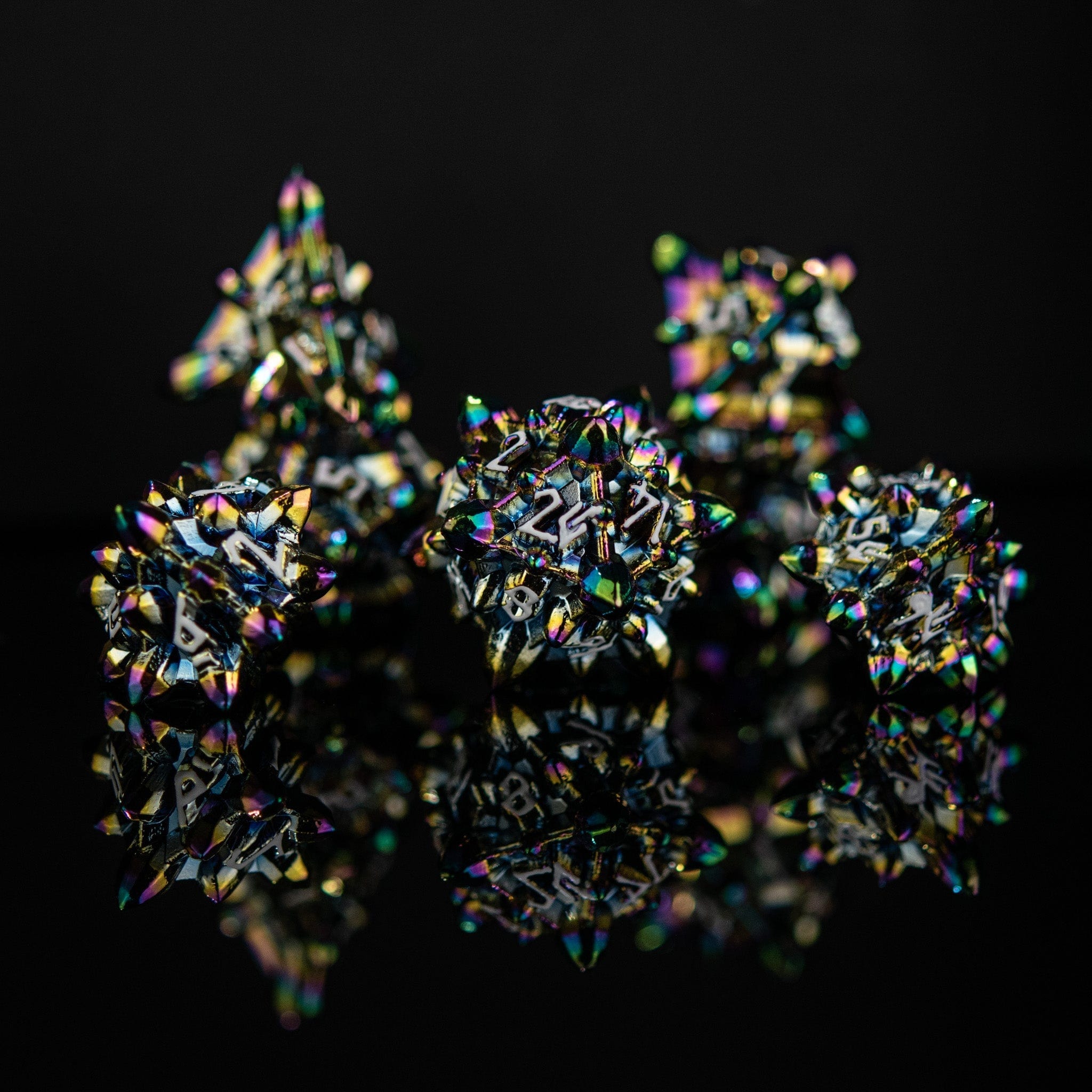 Misty Mountain Gaming Metal Asteroid Fields Metal Dice Set - Iris