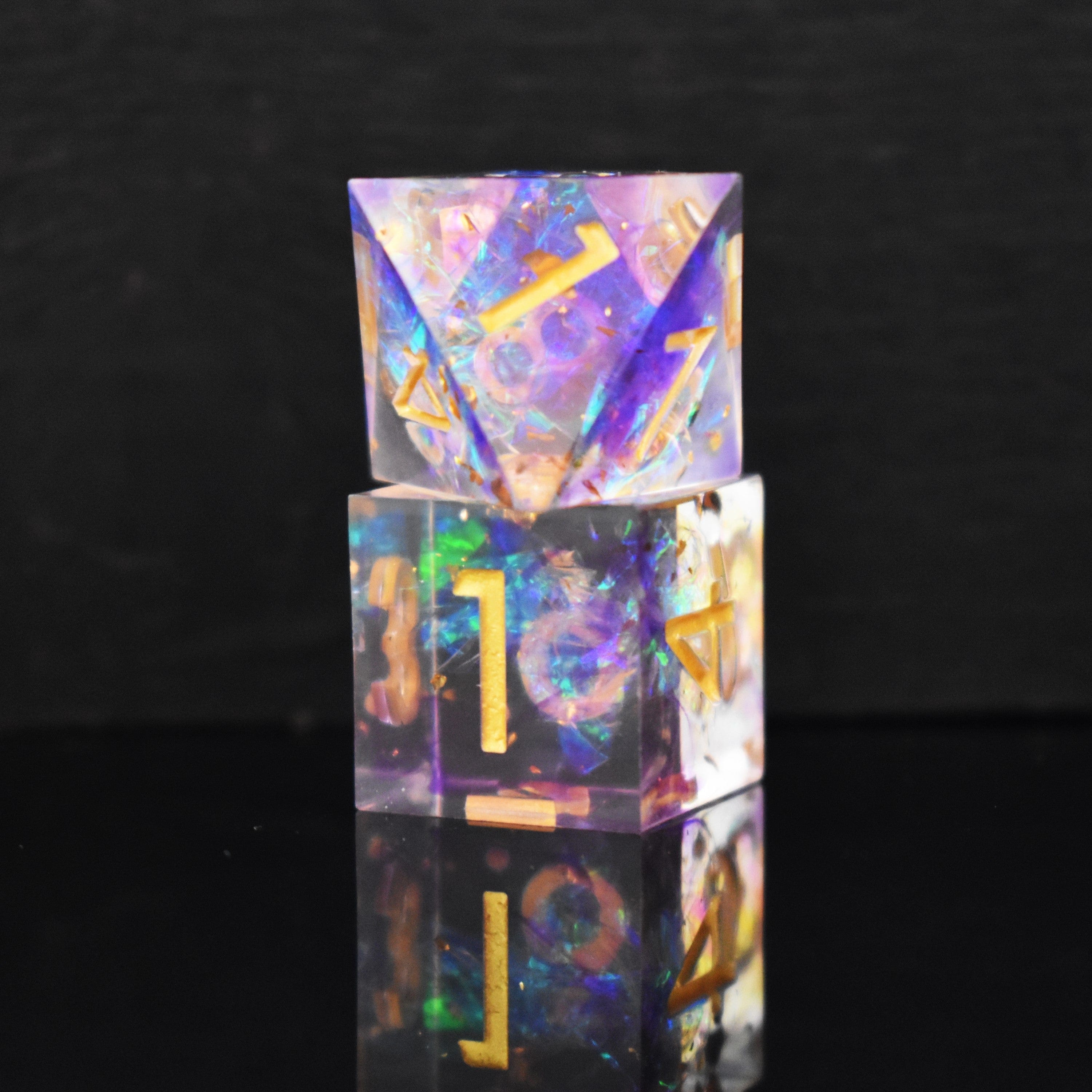 Misty Mountain Gaming Resin Astral Projection Sharp-Edged Resin Dice Set
