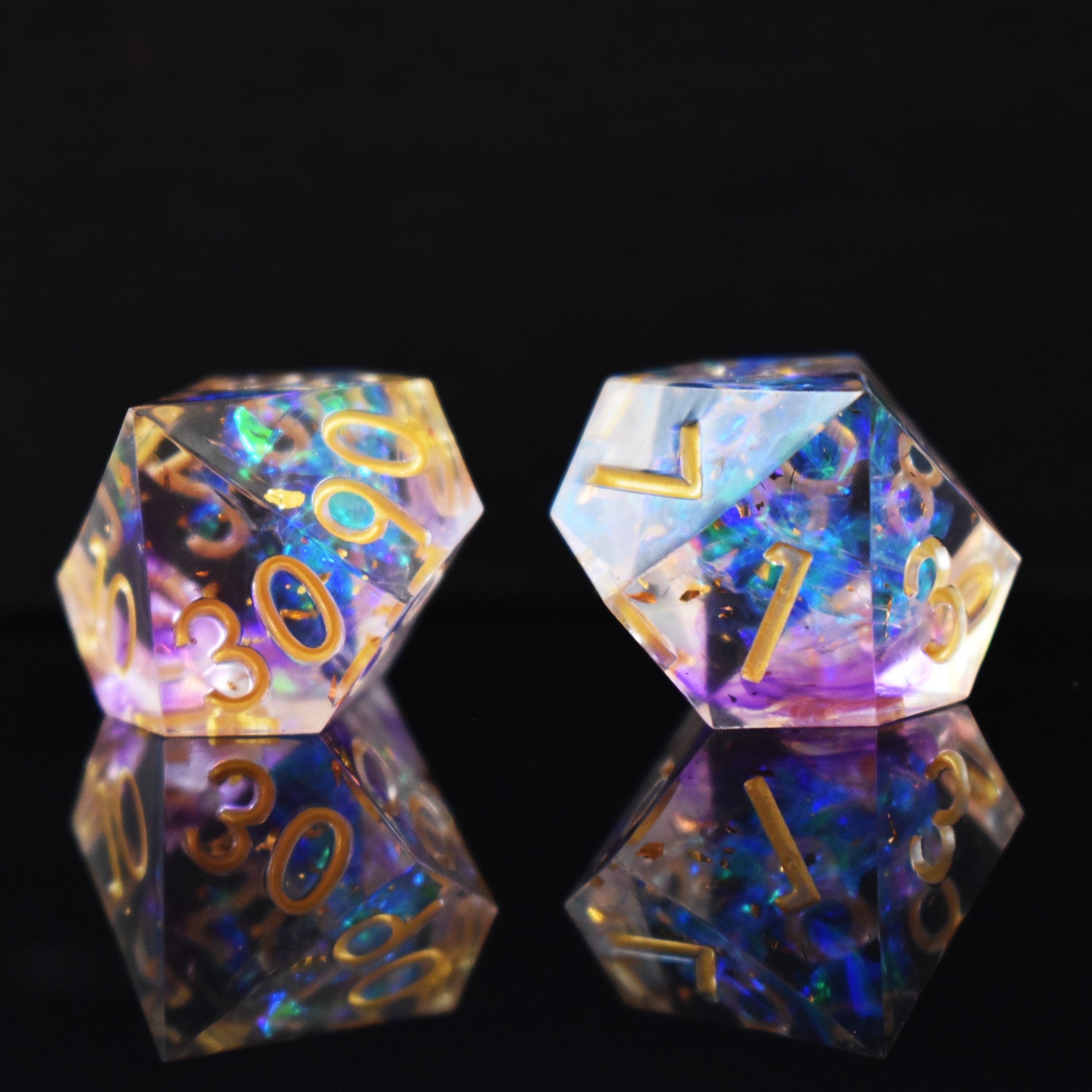 Misty Mountain Gaming Resin Astral Projection Sharp-Edged Resin Dice Set