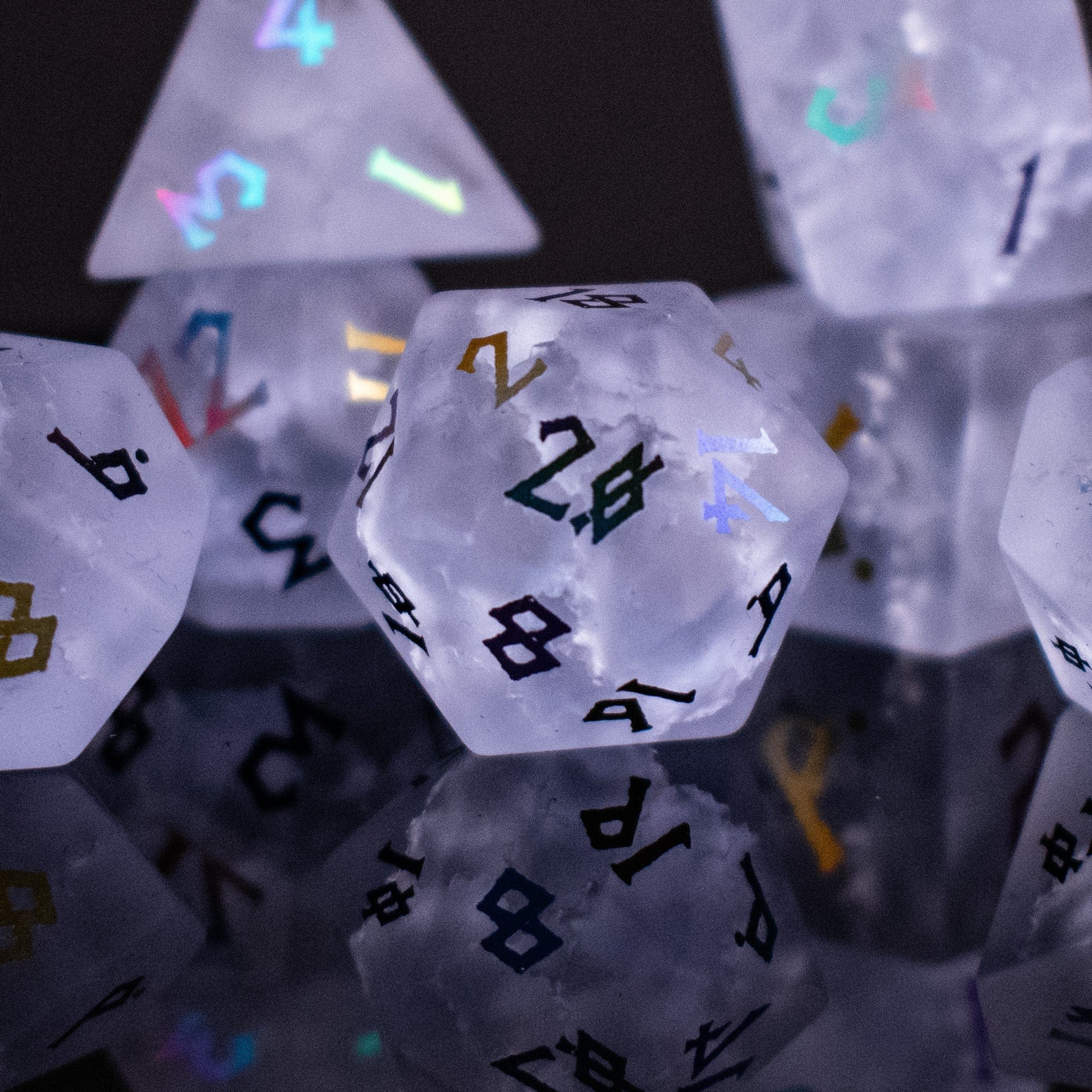 Misty Mountain Gaming Stone/Glass Bifrost Shattered Glass Dice Set