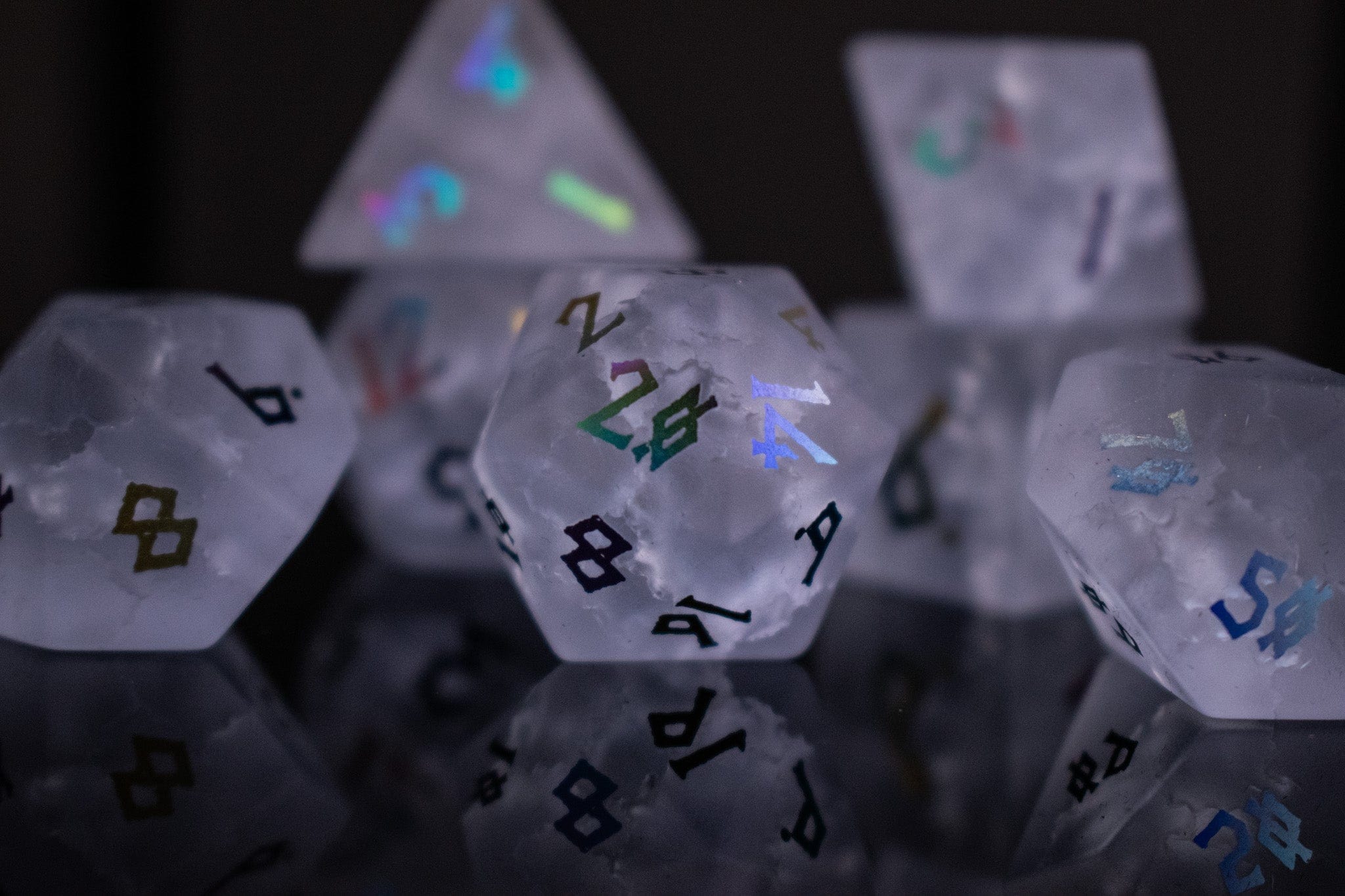 Misty Mountain Gaming Stone/Glass Bifrost Shattered Glass Dice Set