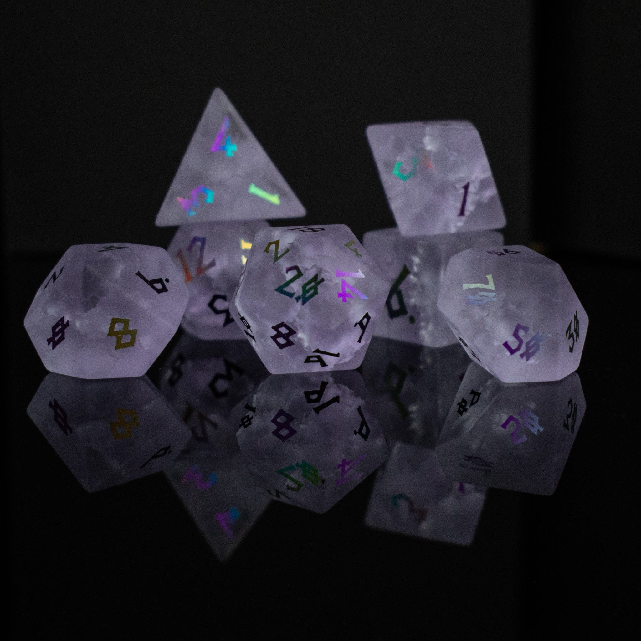 Misty Mountain Gaming Stone/Glass Bifrost Shattered Glass Dice Set