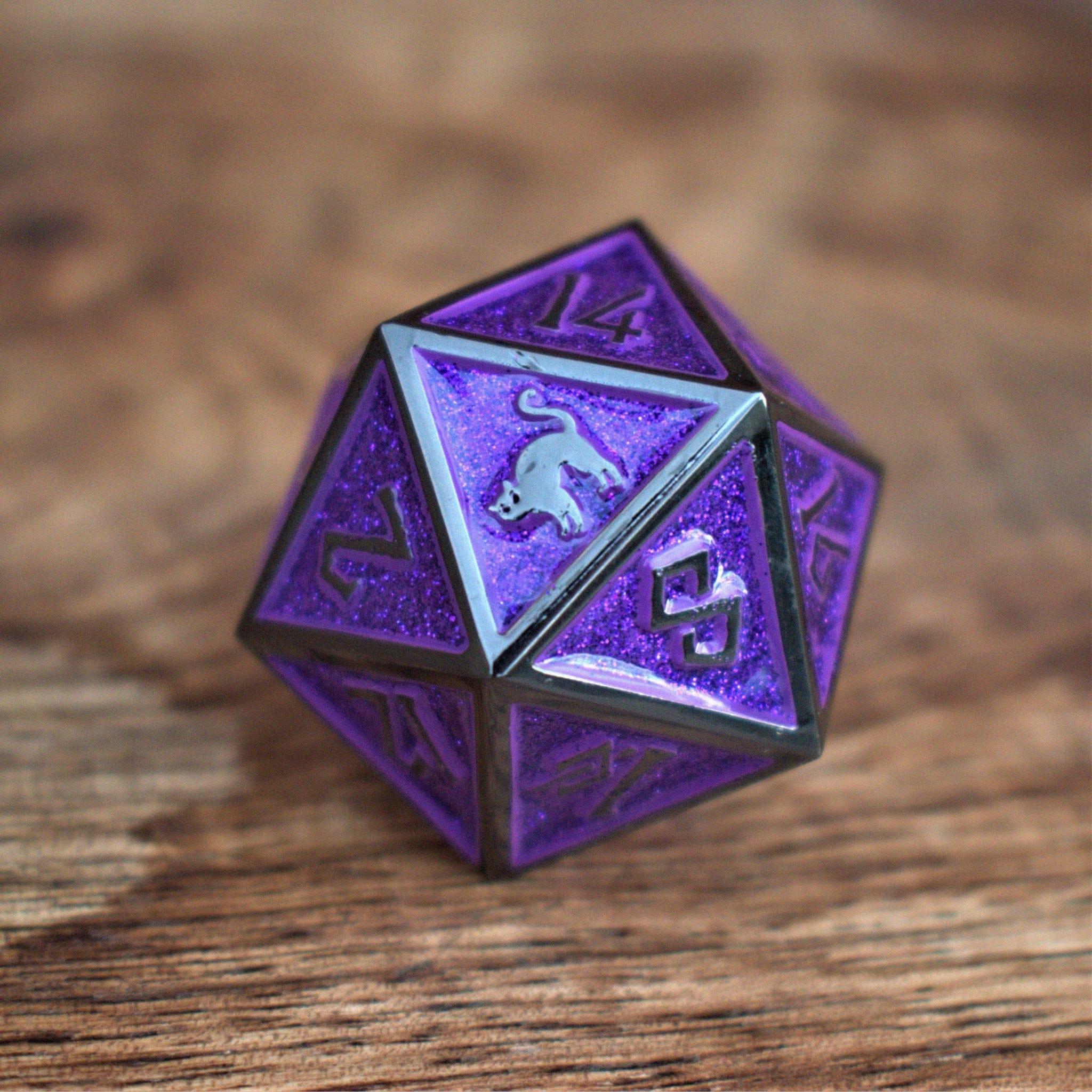 Misty Mountain Gaming Large D20s Black Cat Metal 35mm D20
