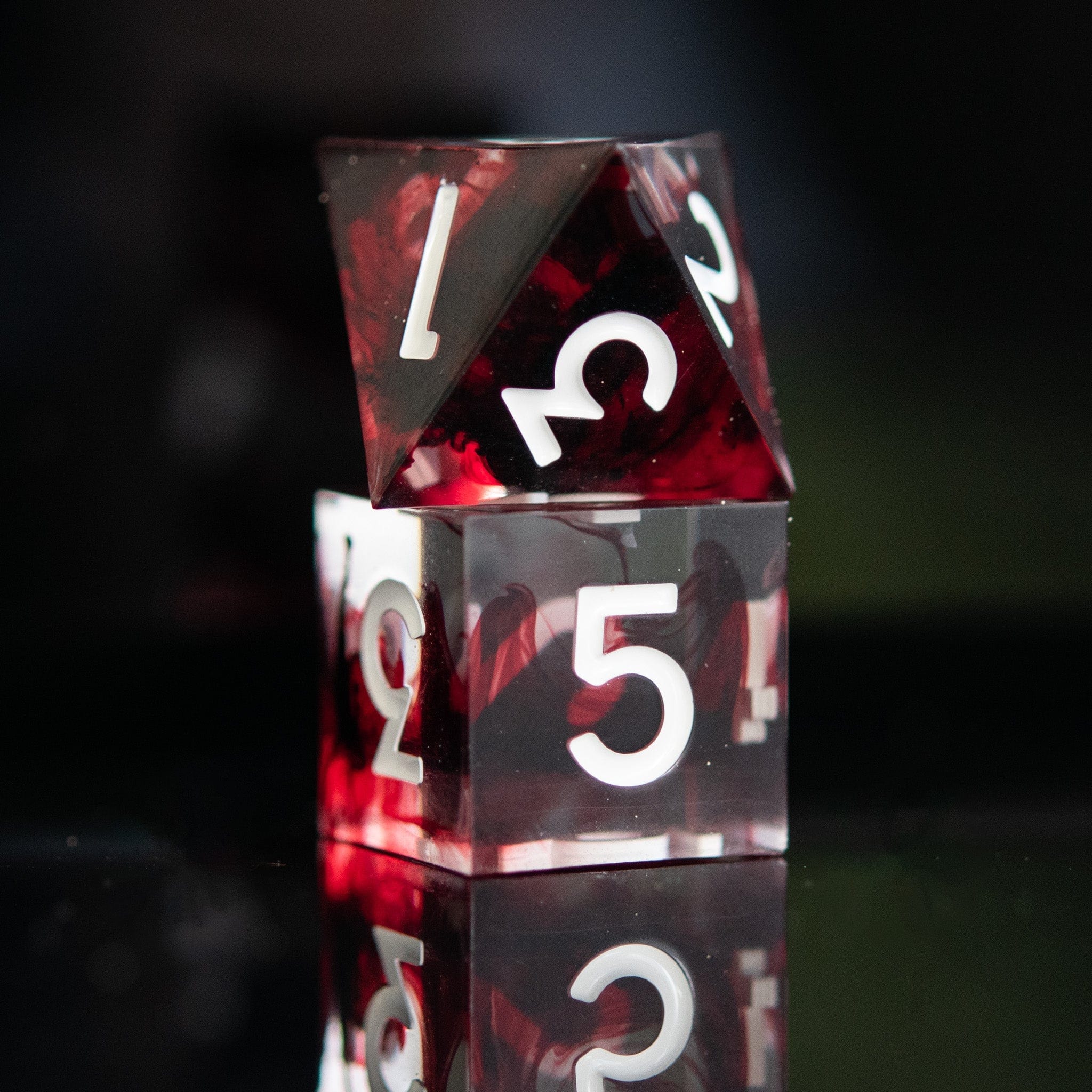 Misty Mountain Gaming Resin Bloodbath Sharp-Edged Resin Dice Set