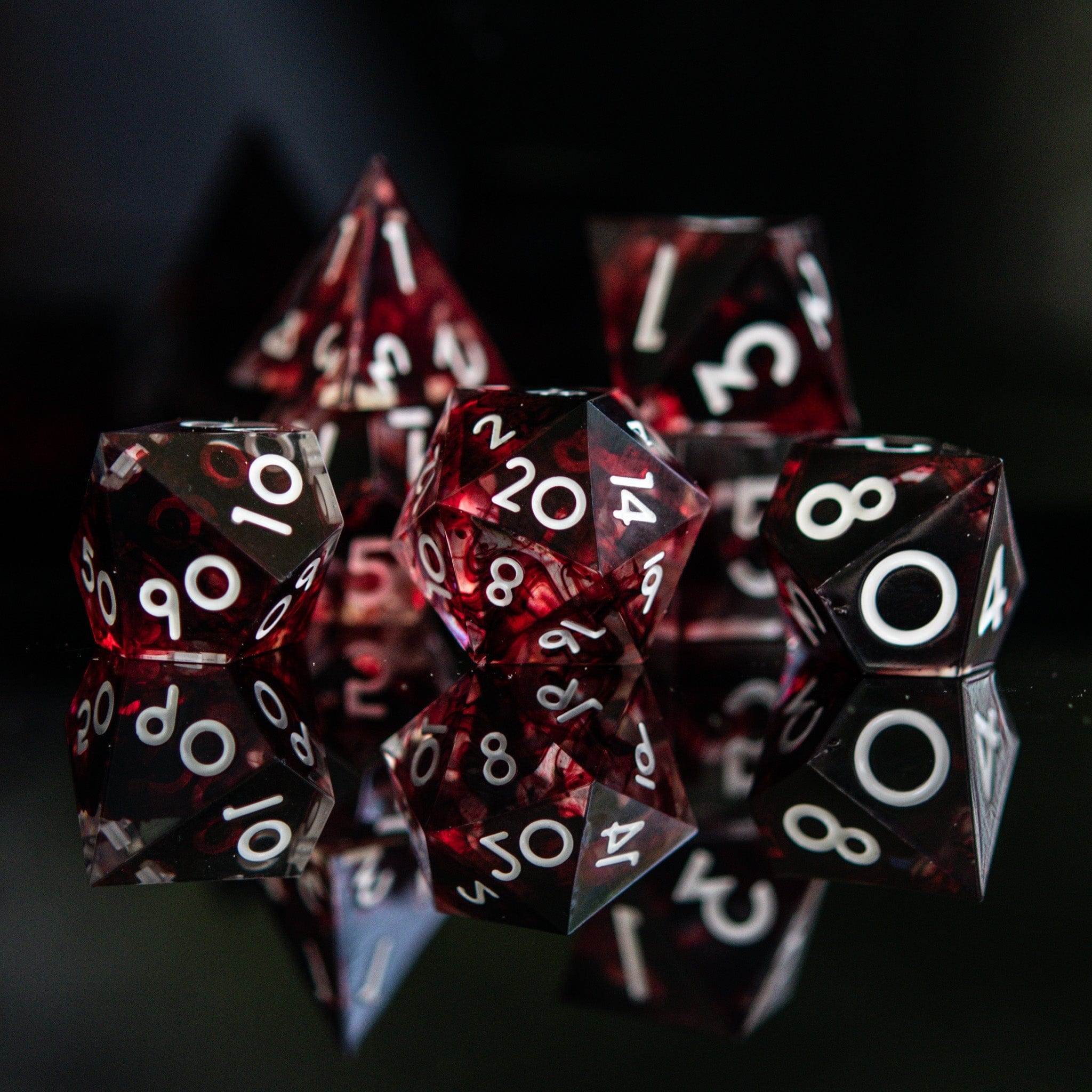 Misty Mountain Gaming Resin Bloodbath Sharp-Edged Resin Dice Set