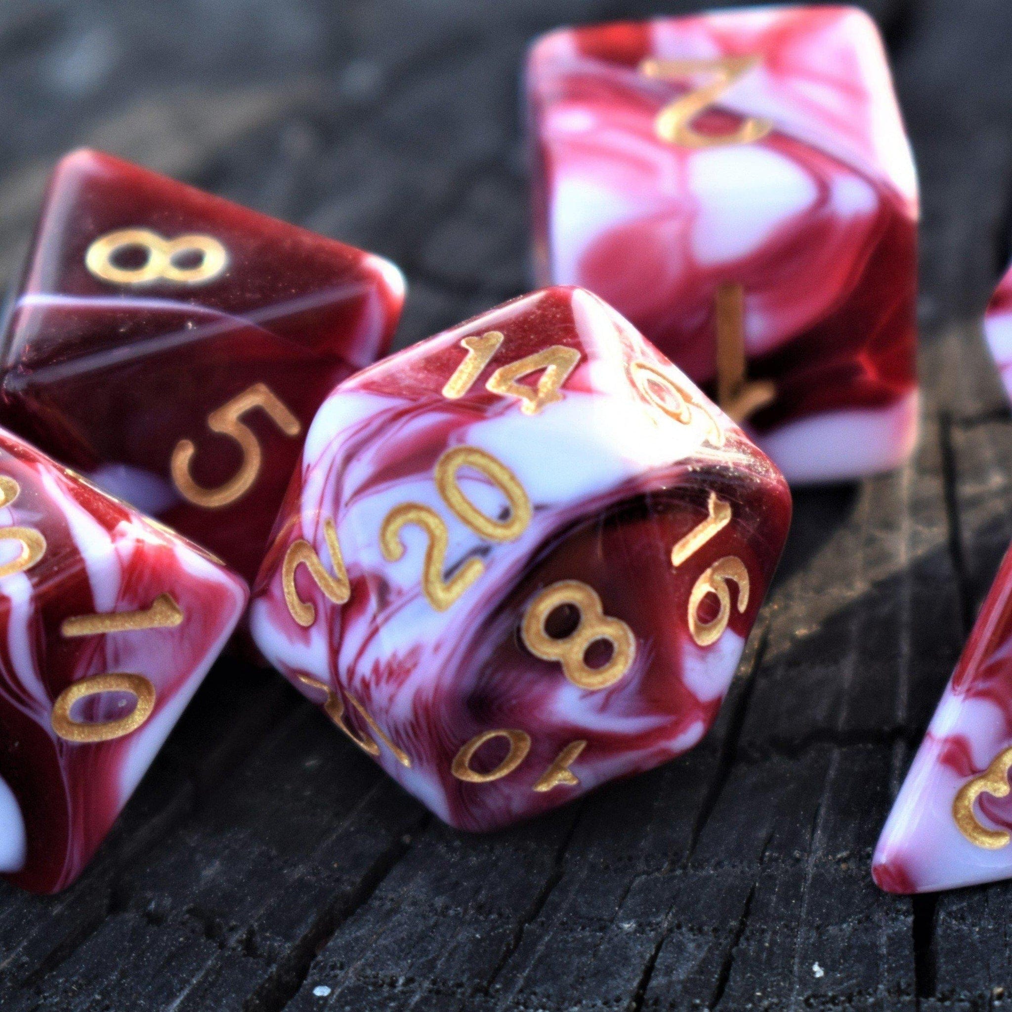 Misty Mountain Gaming Acrylic Dice Bloody Waters Acrylic Dice Set