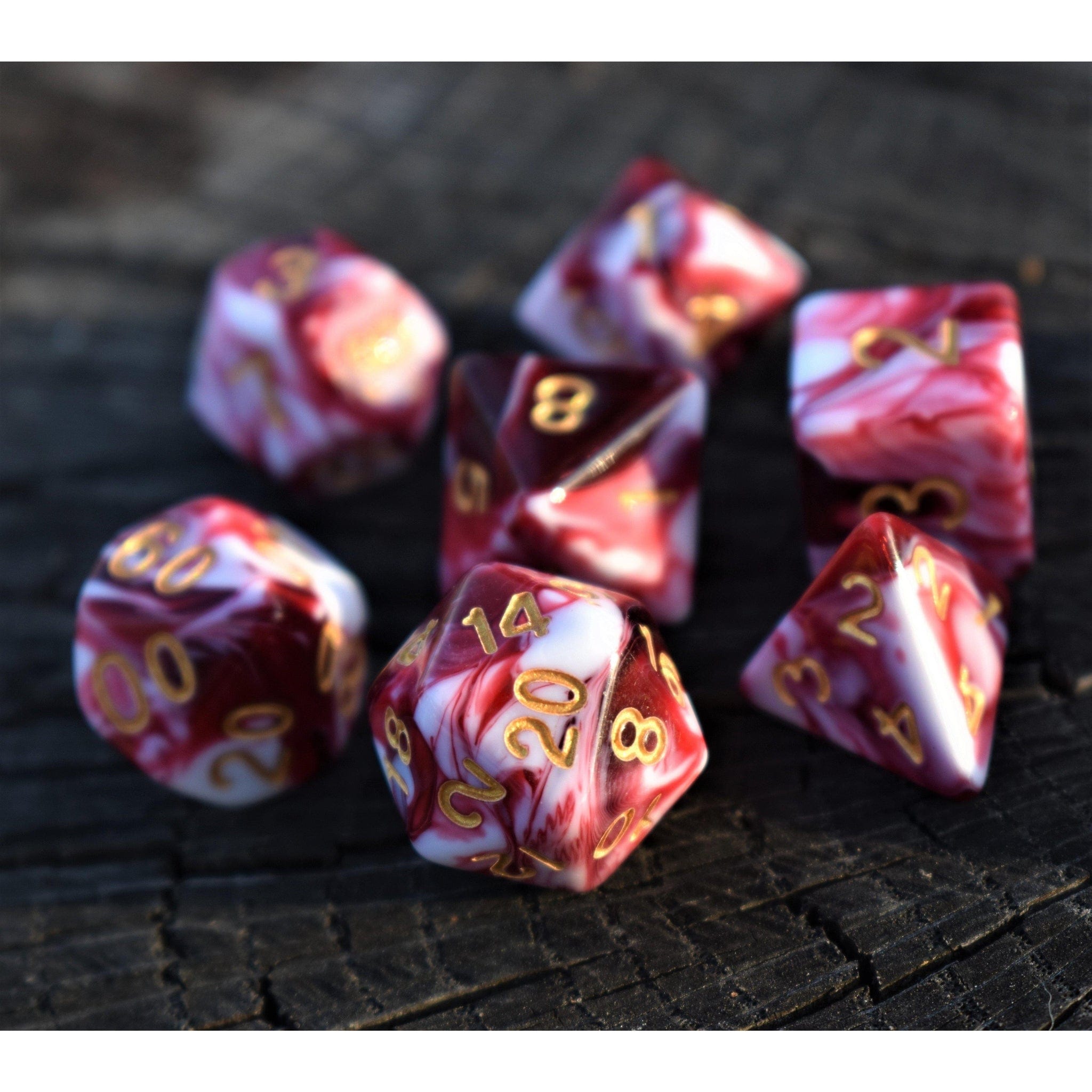 Misty Mountain Gaming Acrylic Dice Bloody Waters Acrylic Dice Set