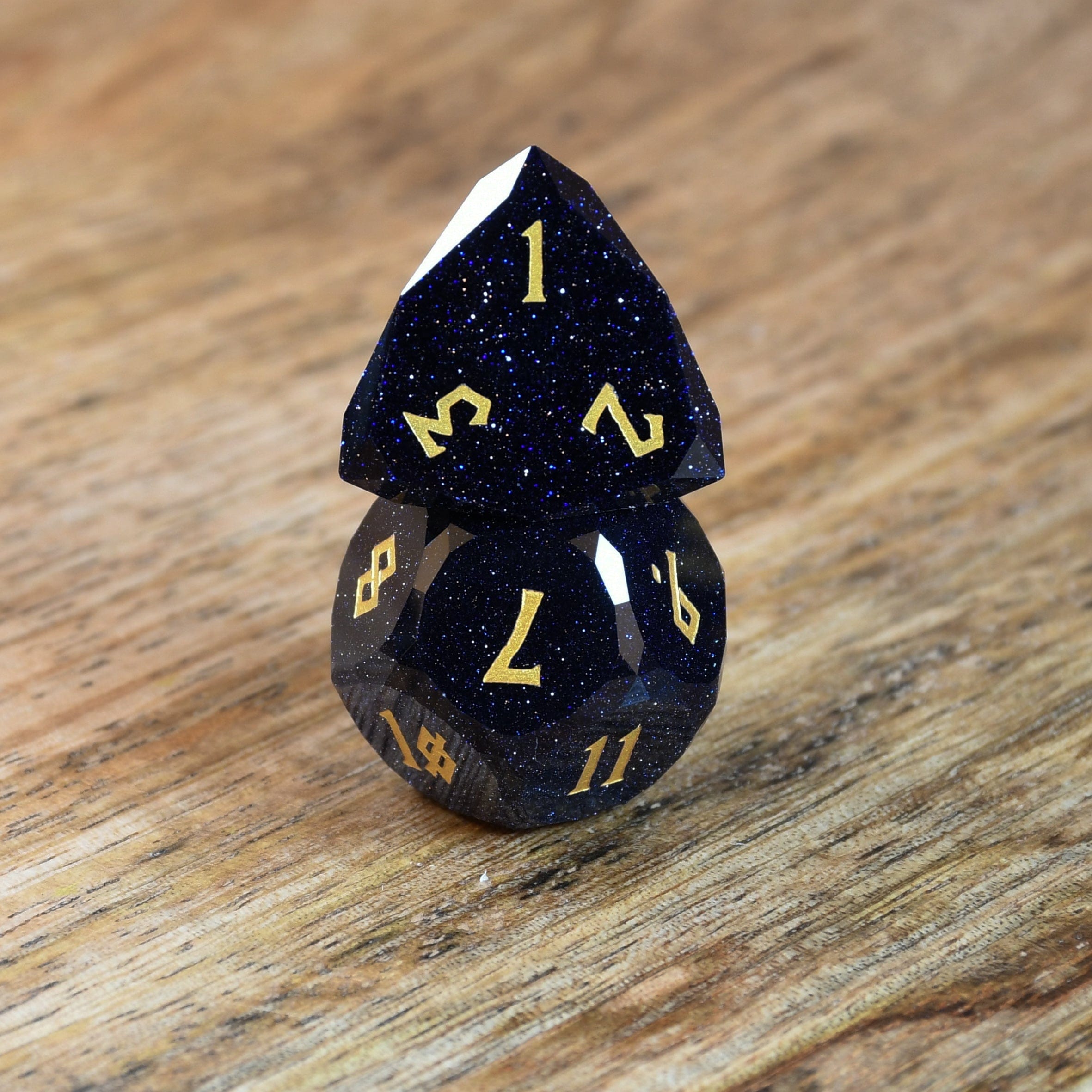 Misty Mountain Gaming Stone/Glass Blue Sandstone Multifaceted Stone Dice Set