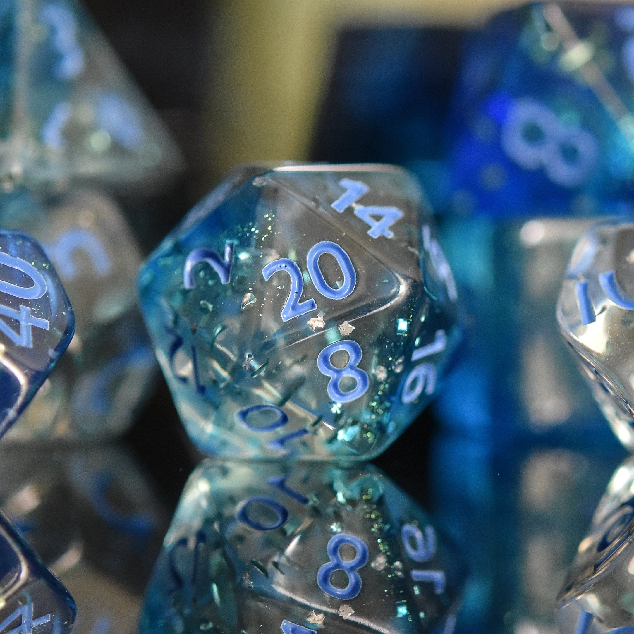 Misty Mountain Gaming Acrylic Dice Bora Bora Acrylic Dice Set