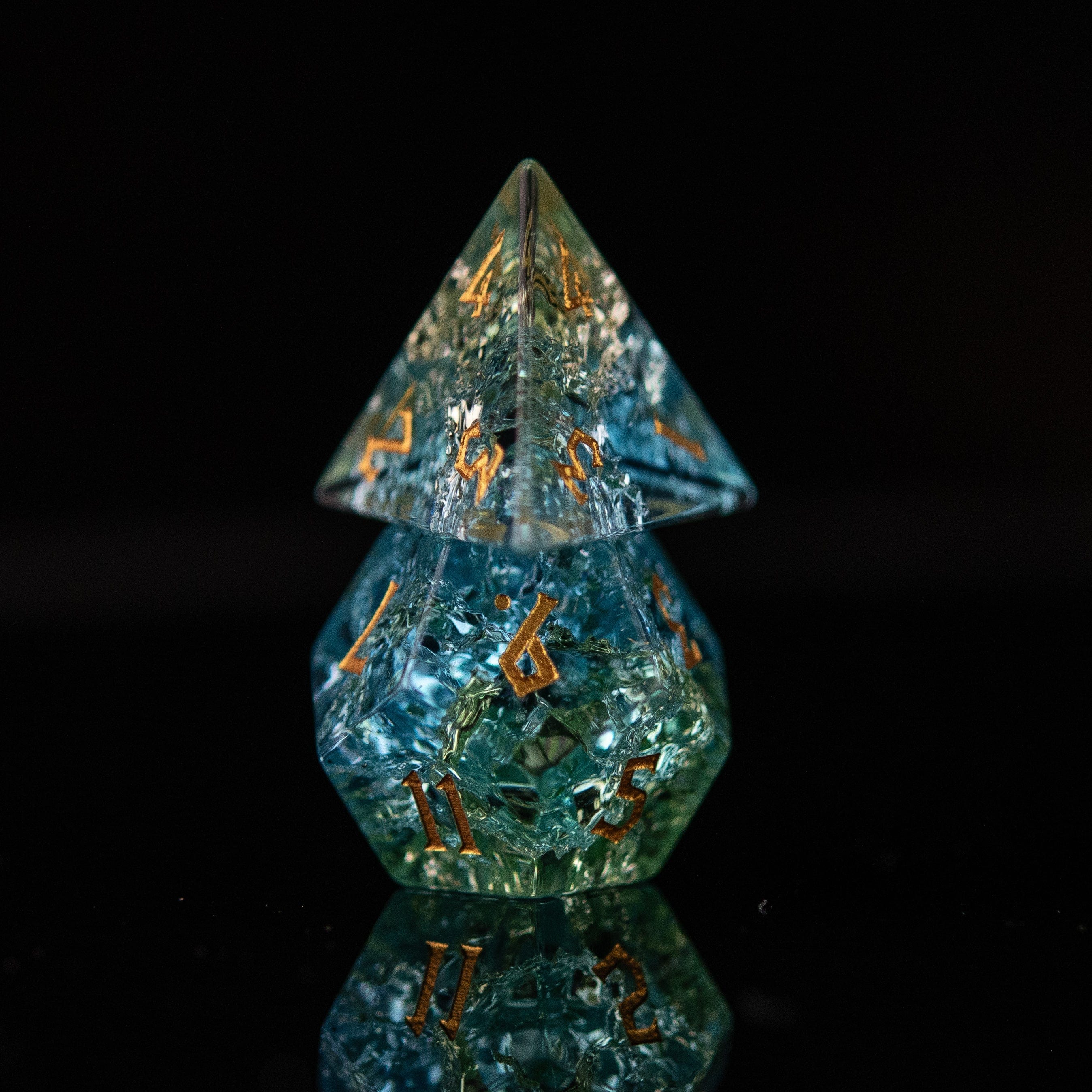 Misty Mountain Gaming Stone/Glass Calypso Shattered Glass Dice Set