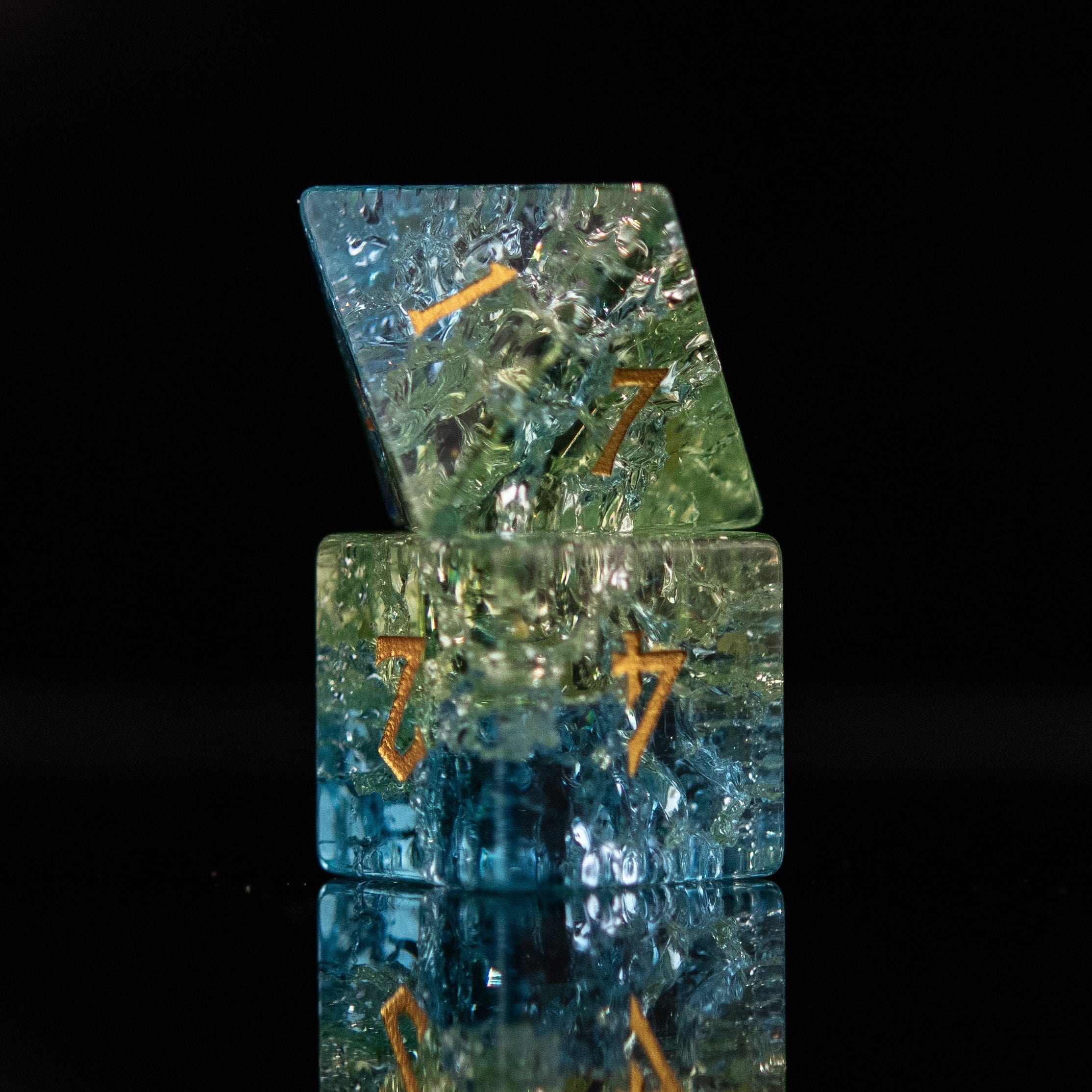 Misty Mountain Gaming Stone/Glass Calypso Shattered Glass Dice Set